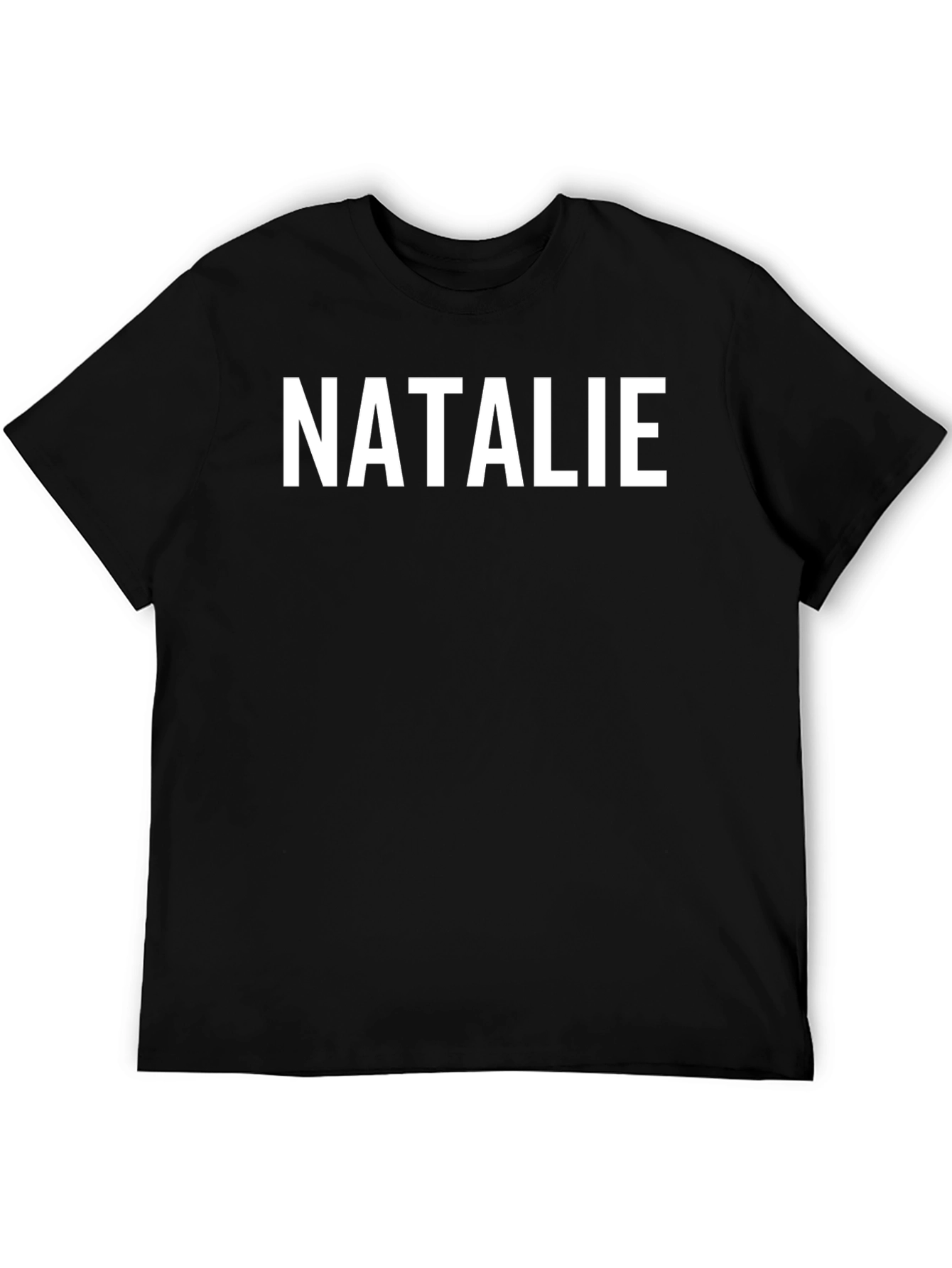 Personalized NATALIE Black T-Shirt - Custom Name Tee