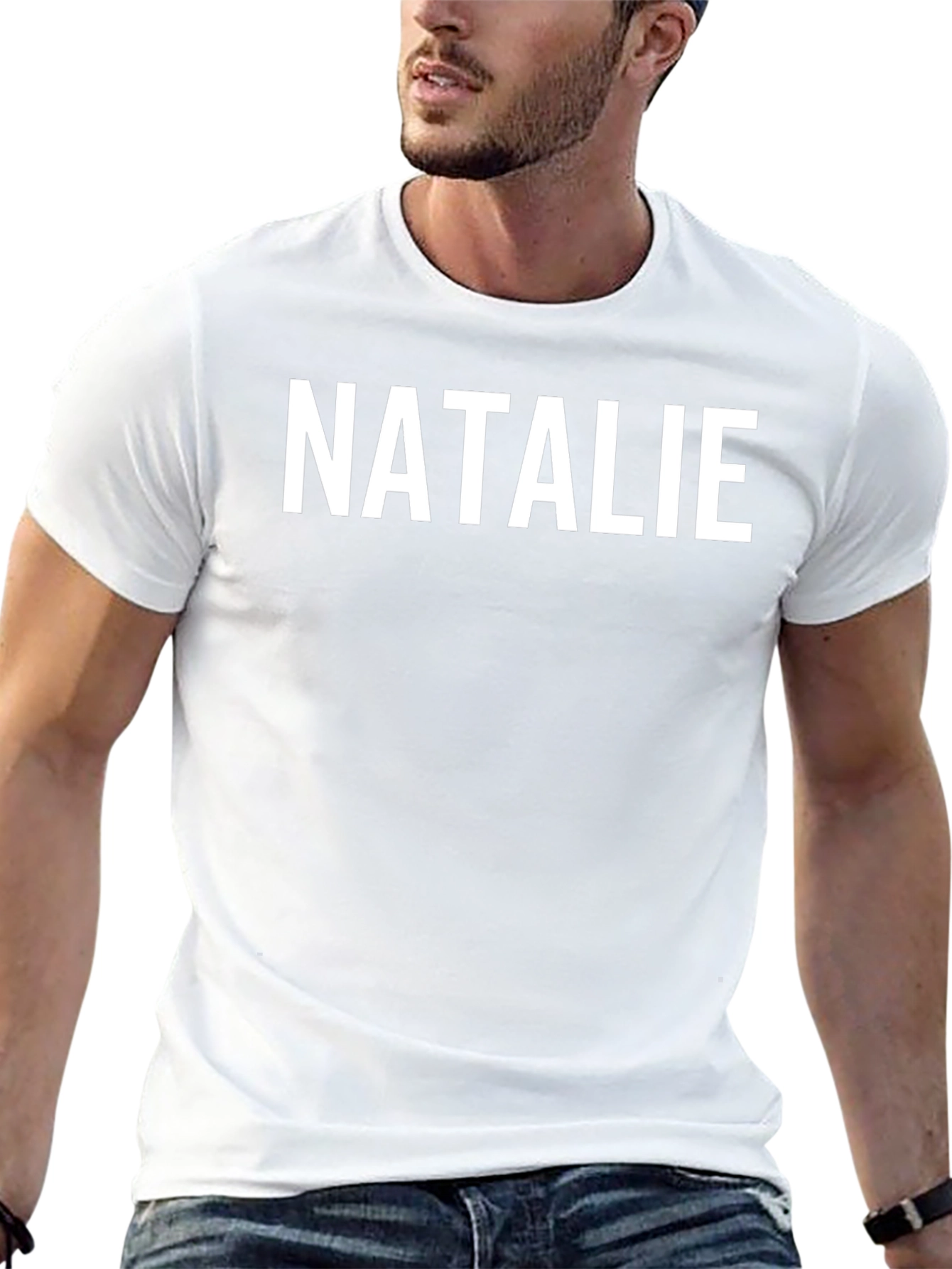 Personalized NATALIE Black T-Shirt - Custom Name Tee