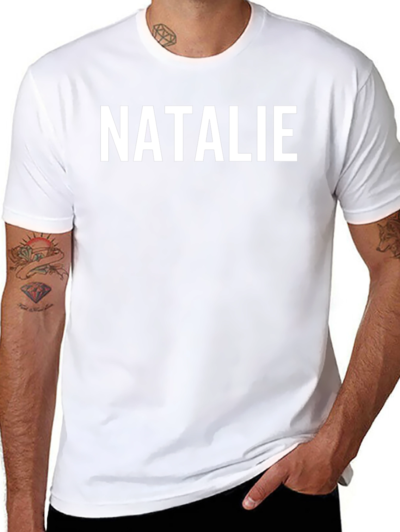 Personalized NATALIE Black T-Shirt - Custom Name Tee