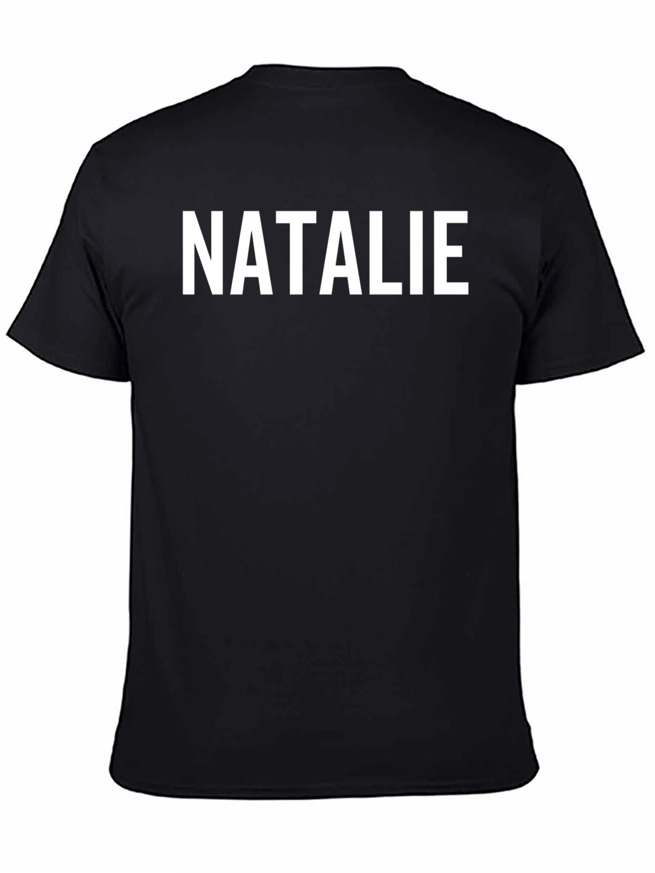 Personalized NATALIE Black T-Shirt - Custom Name Tee
