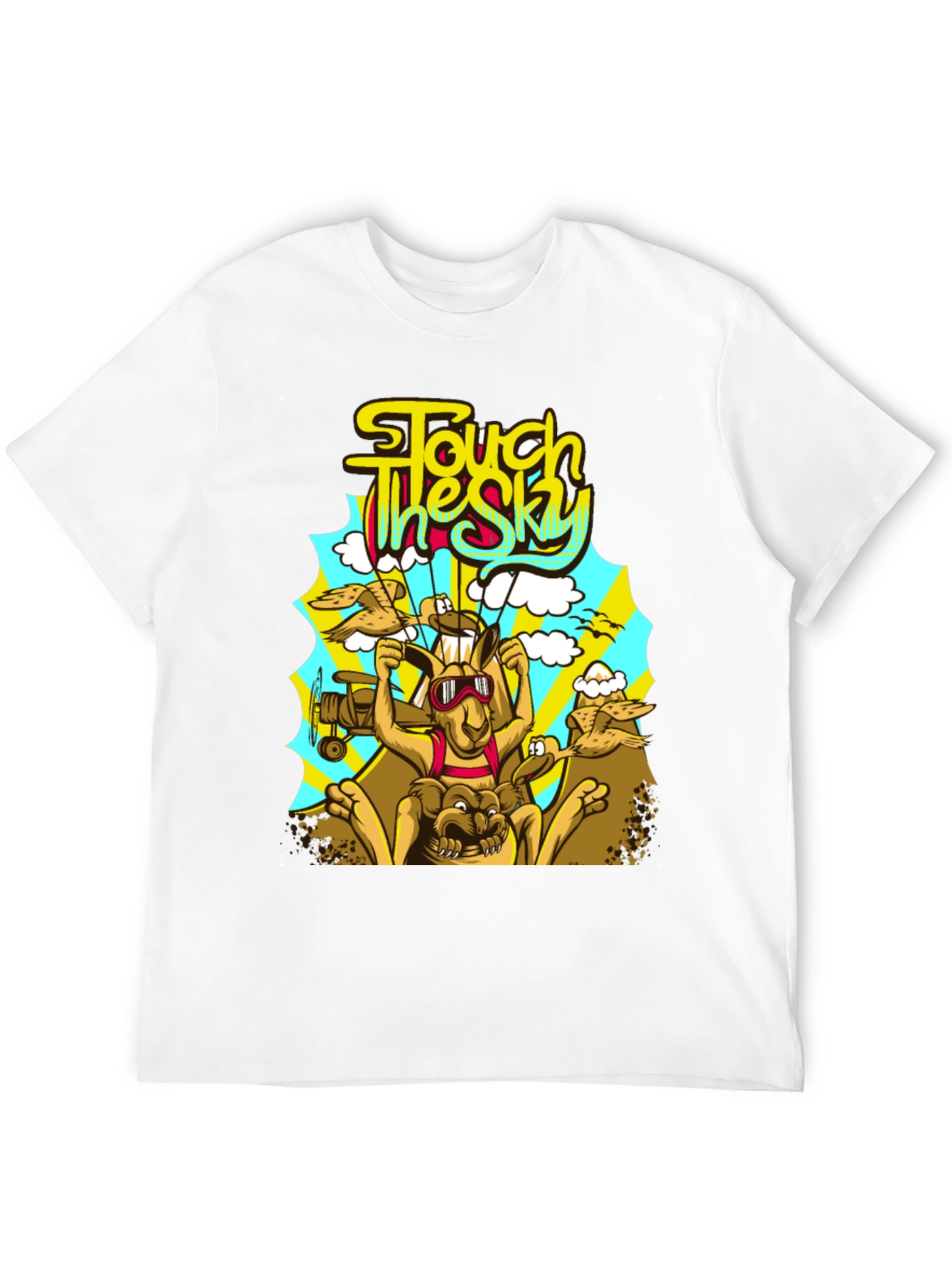 Touch the Sky Kangaroo Graphic Tee - Black