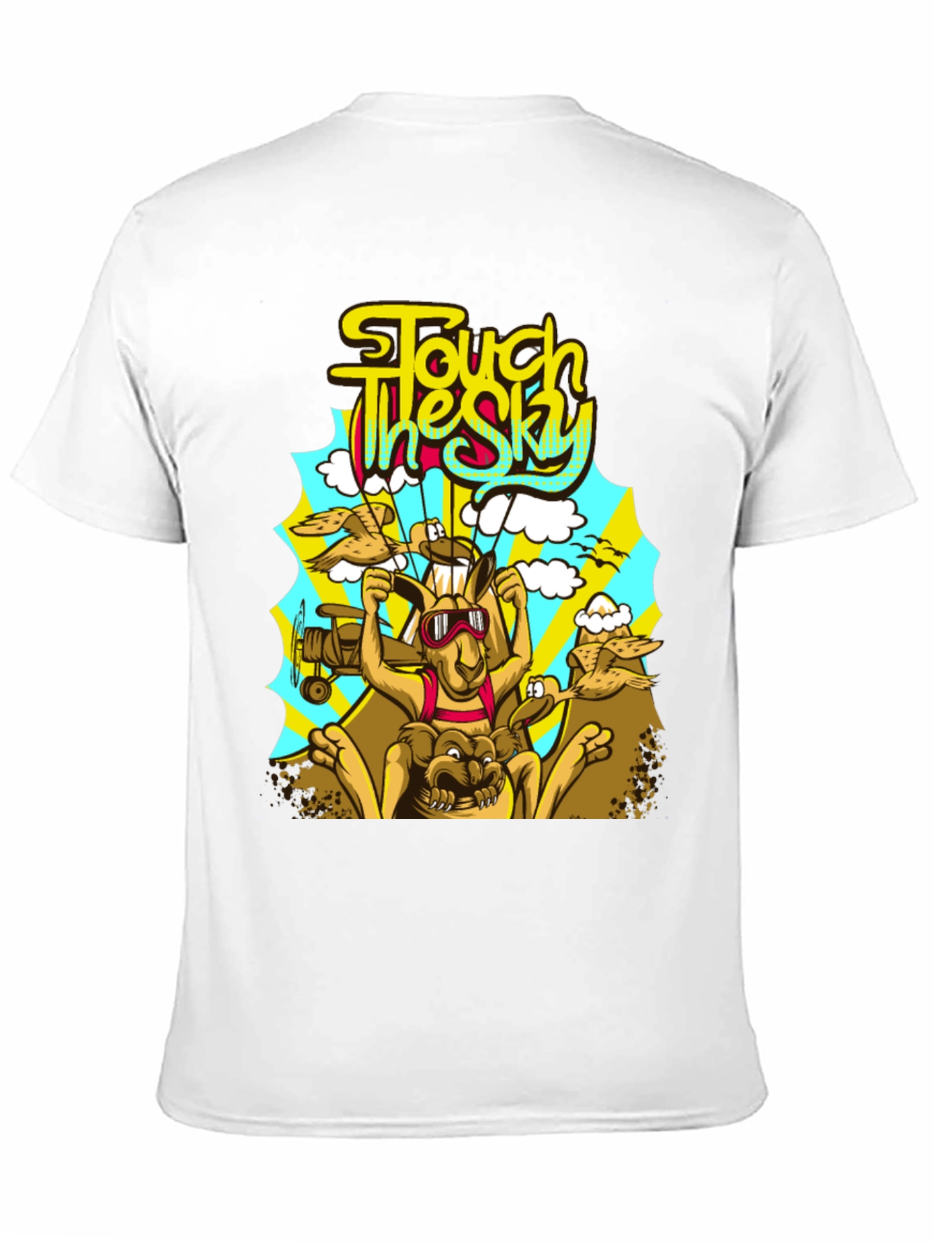 Touch the Sky Kangaroo Graphic Tee - Black