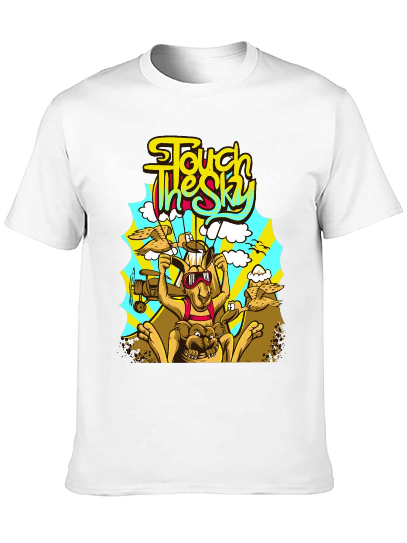 Touch the Sky Kangaroo Graphic Tee - Black