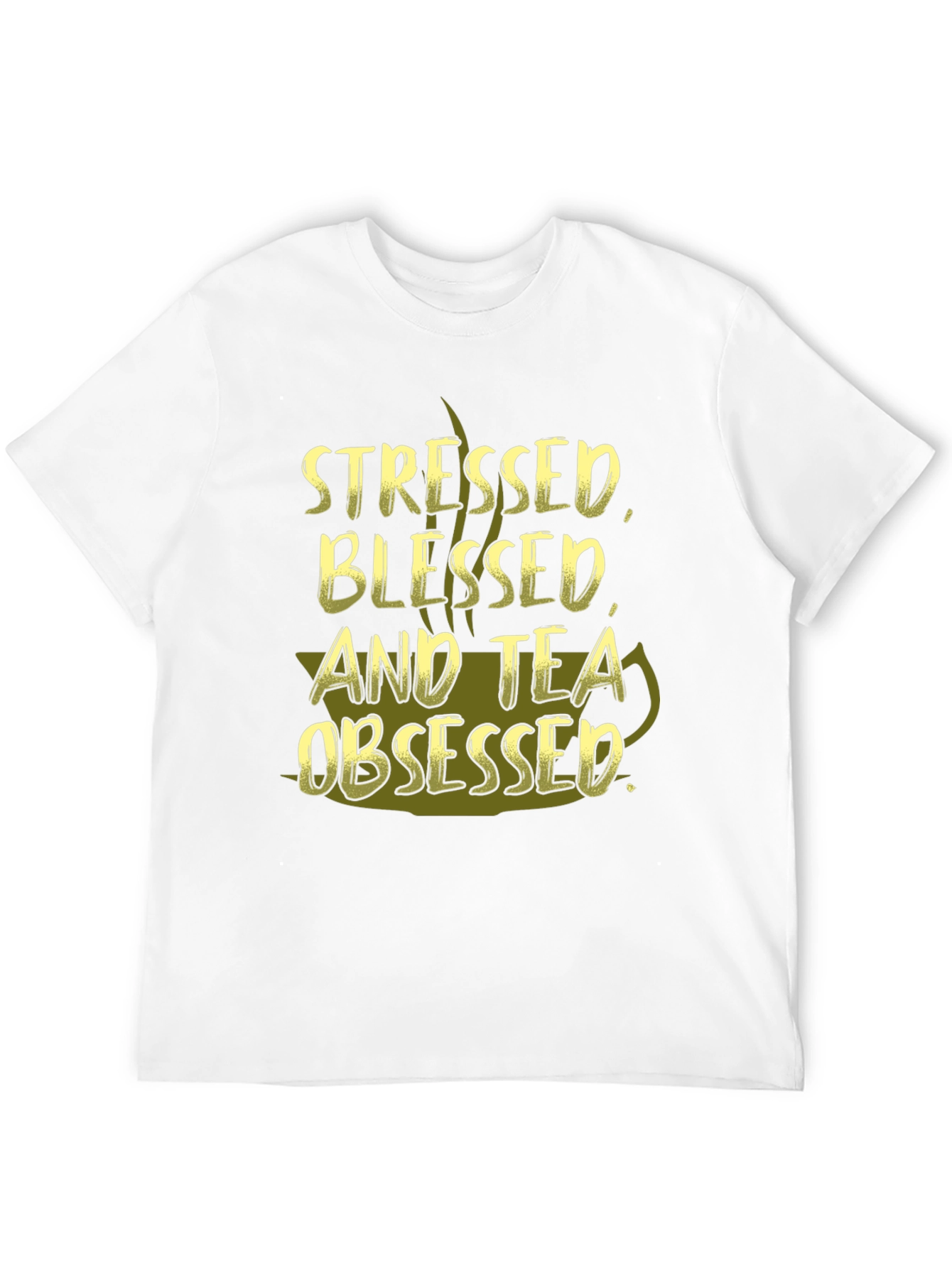 Stressed Blessed and Tea Obsessed Black T-Shirt