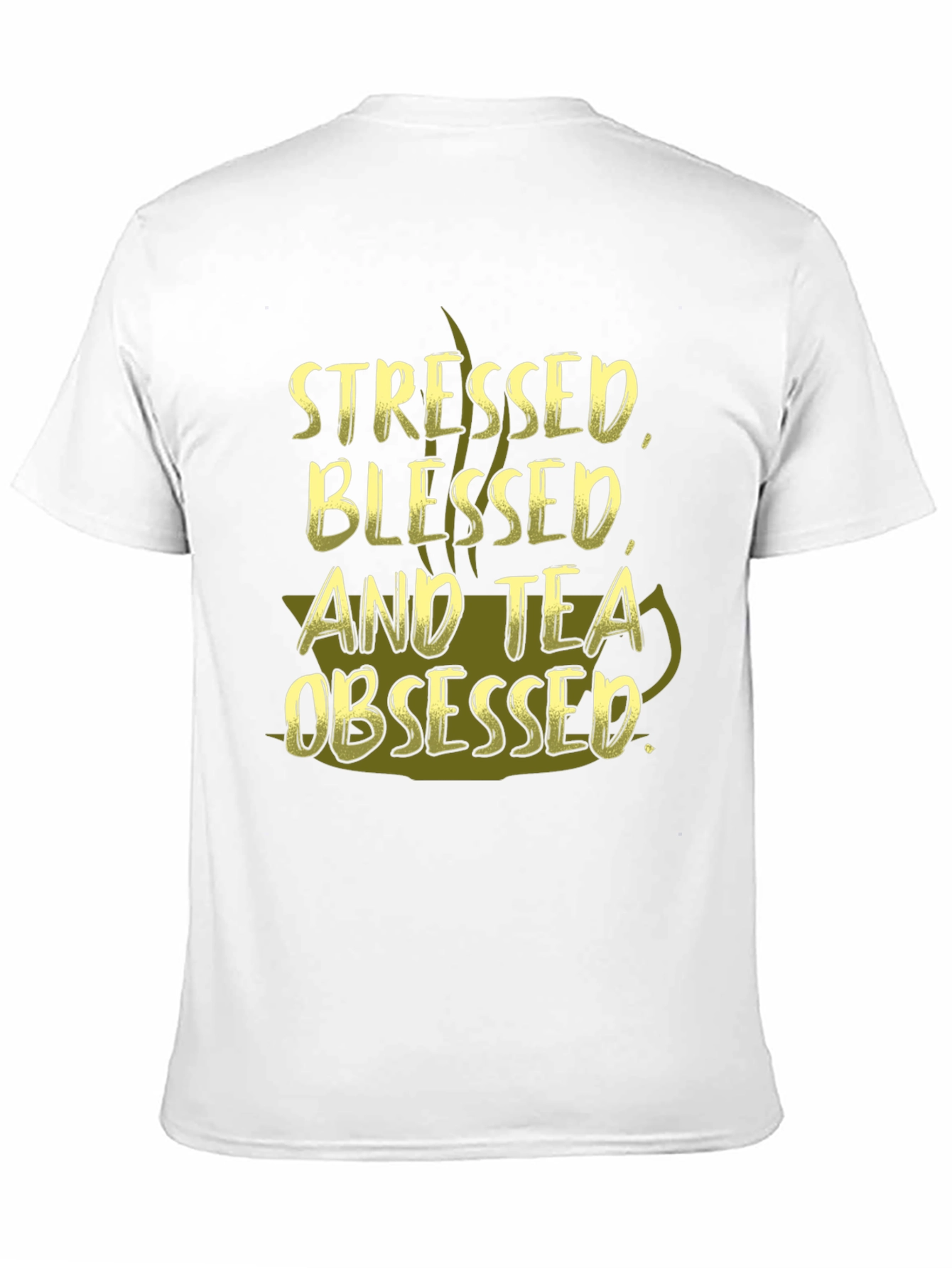 Stressed Blessed and Tea Obsessed Black T-Shirt