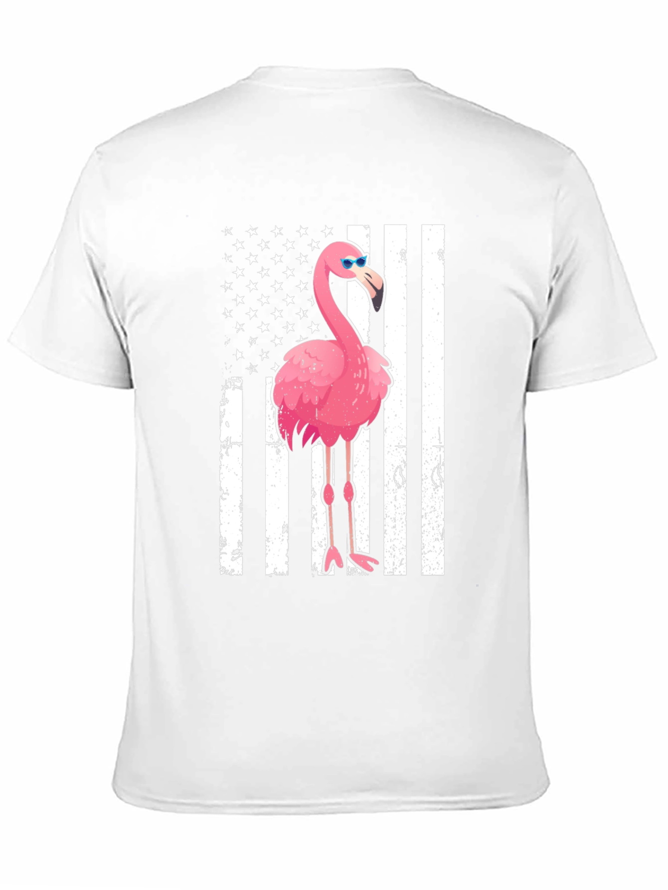 Flamingo USA Flag Graphic Tee