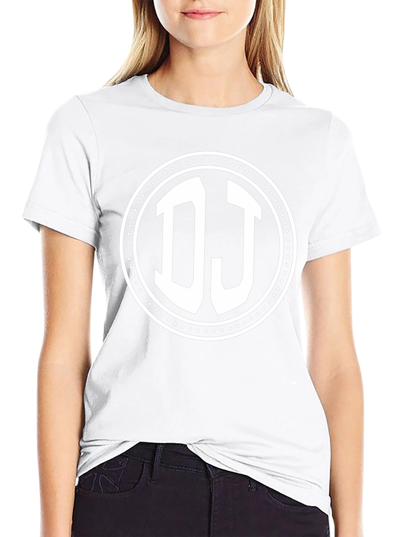 DJ Graphic T-Shirt - Round Logo Design
