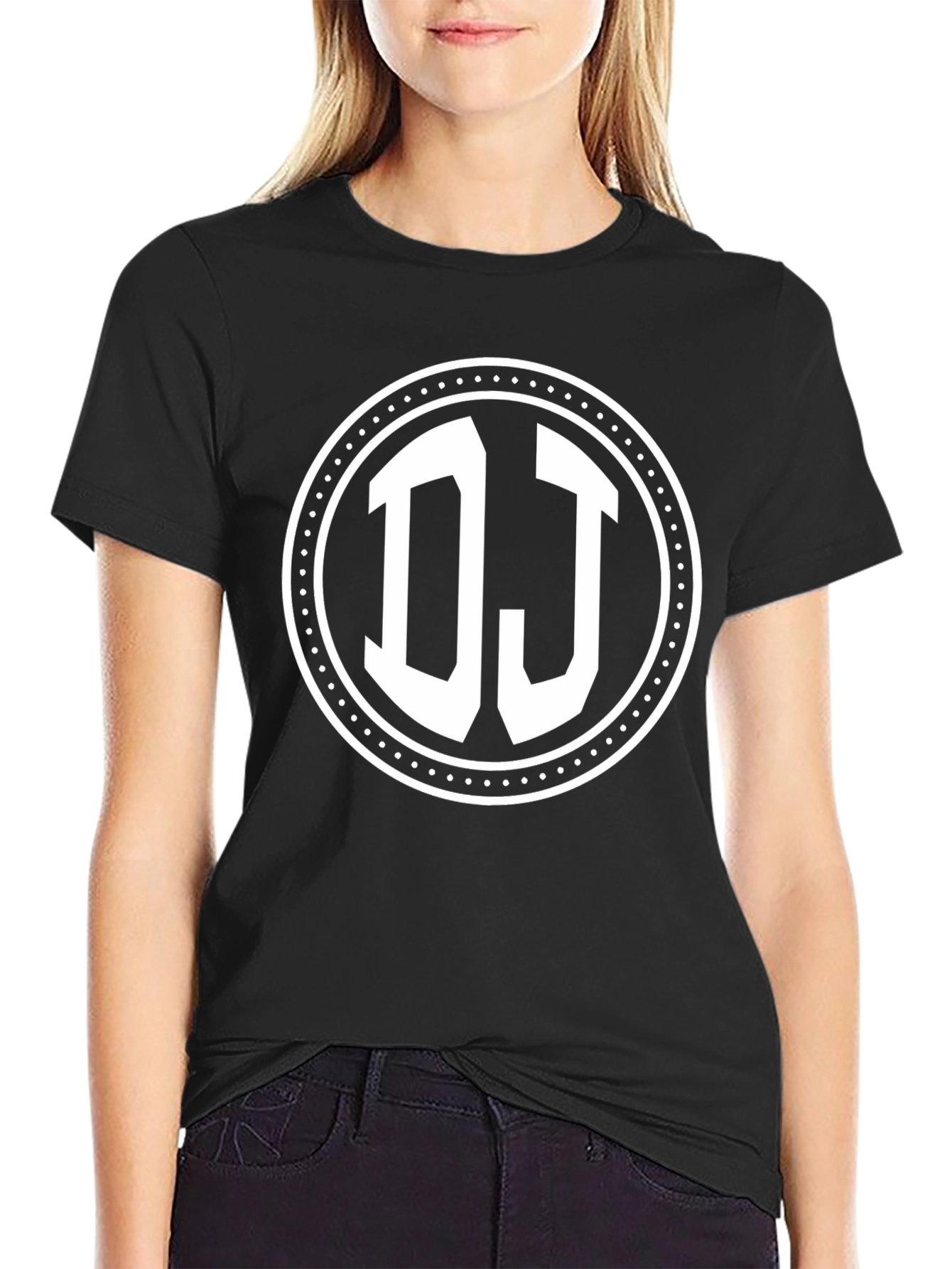 DJ Graphic T-Shirt - Round Logo Design