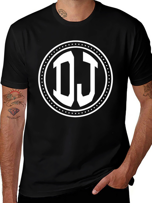 DJ Graphic T-Shirt - Round Logo Design