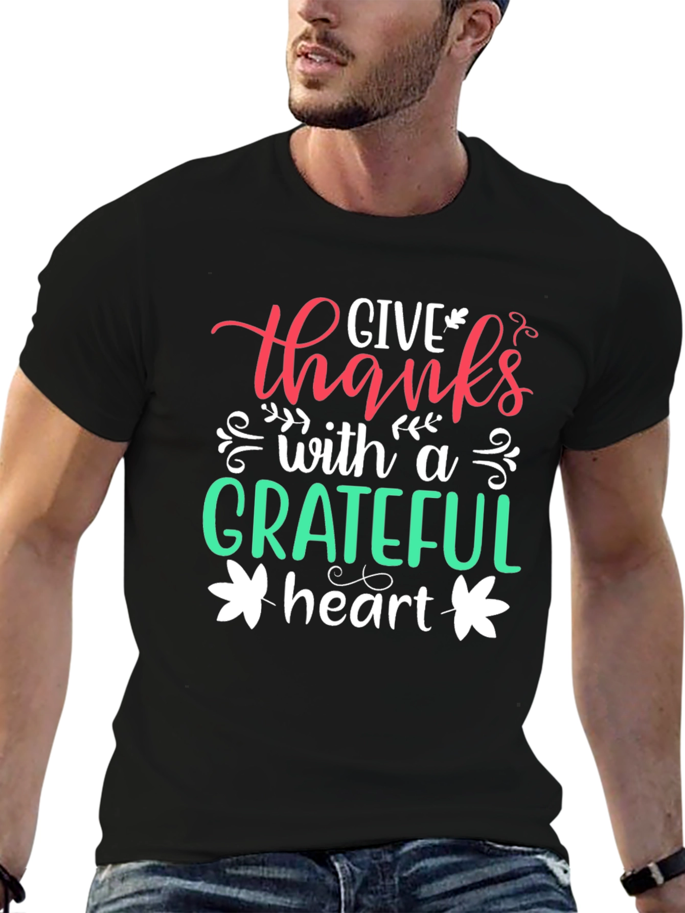 Grateful Heart Graphic Tee - Thanksgiving Shirt