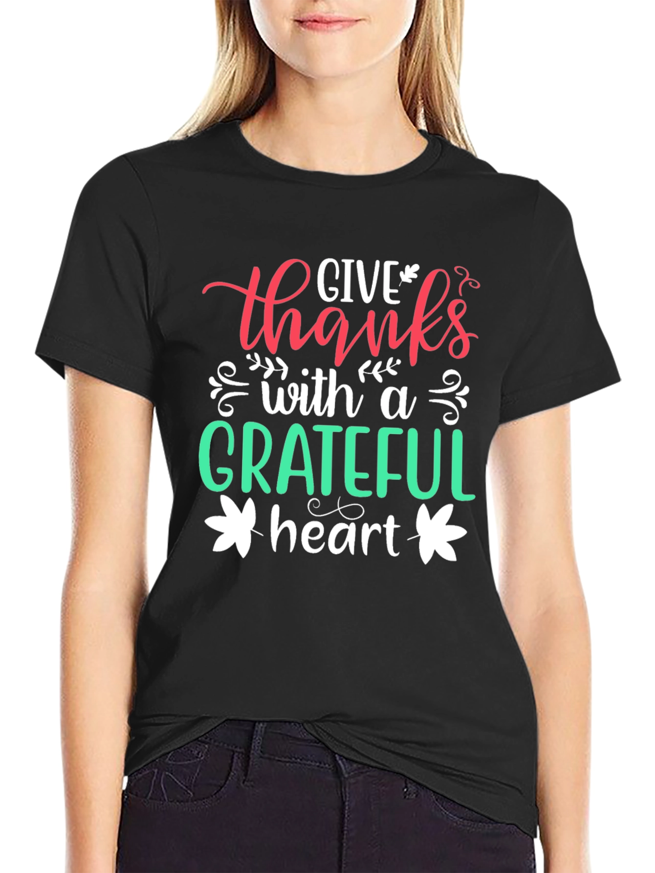 Grateful Heart Graphic Tee - Thanksgiving Shirt