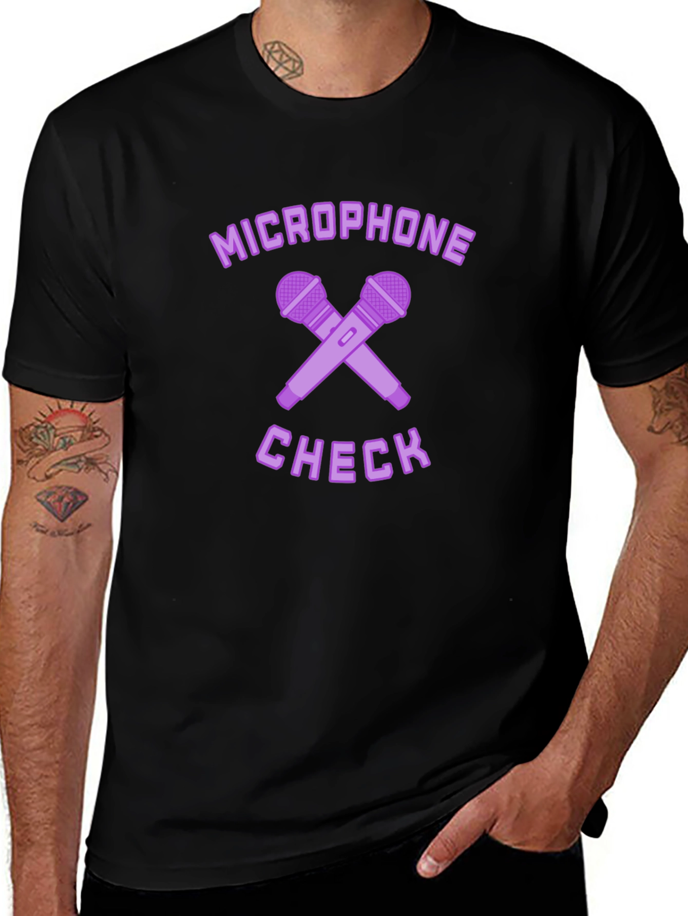 Microphone Check Graphic T-Shirt