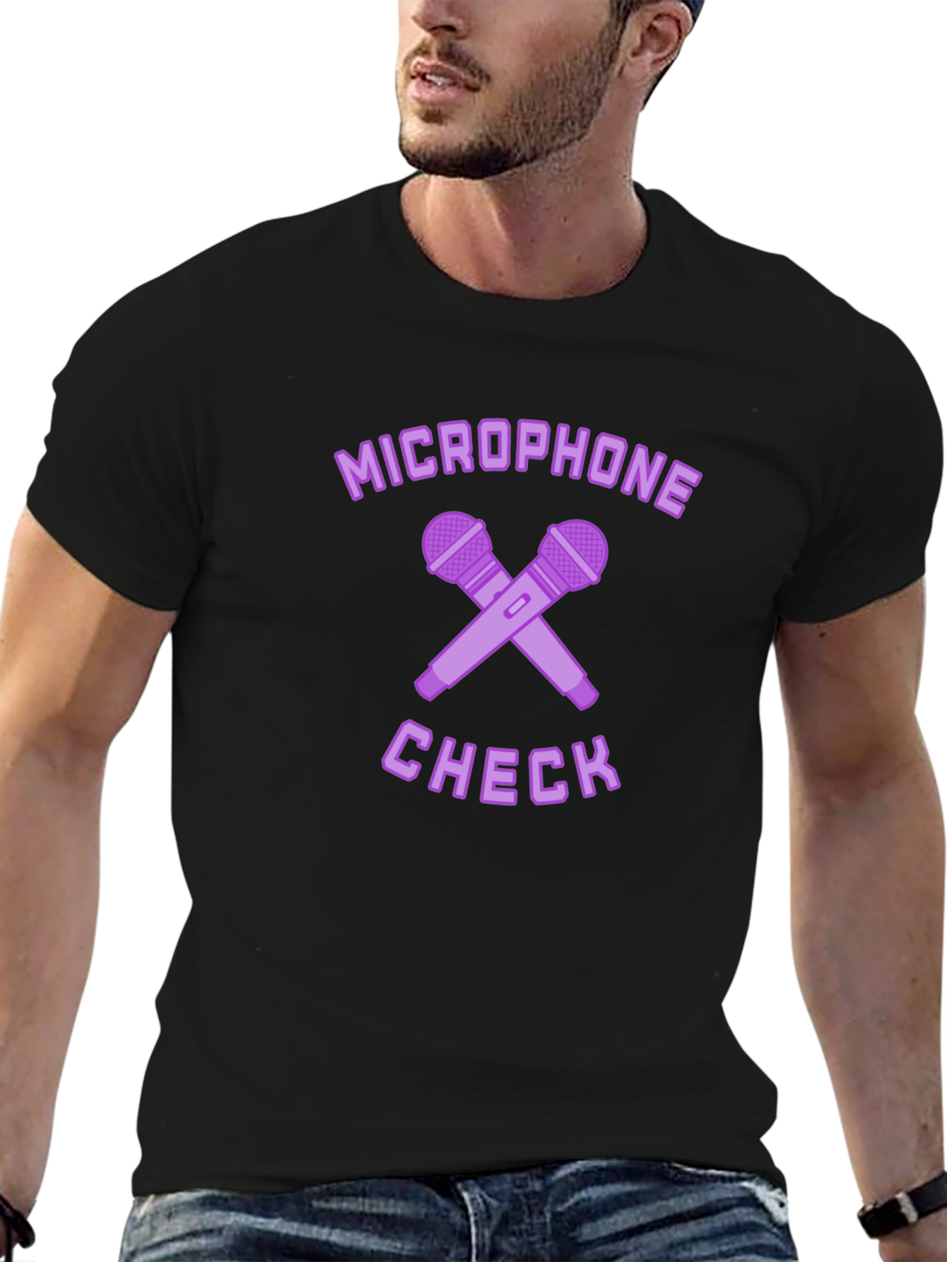 Microphone Check Graphic T-Shirt