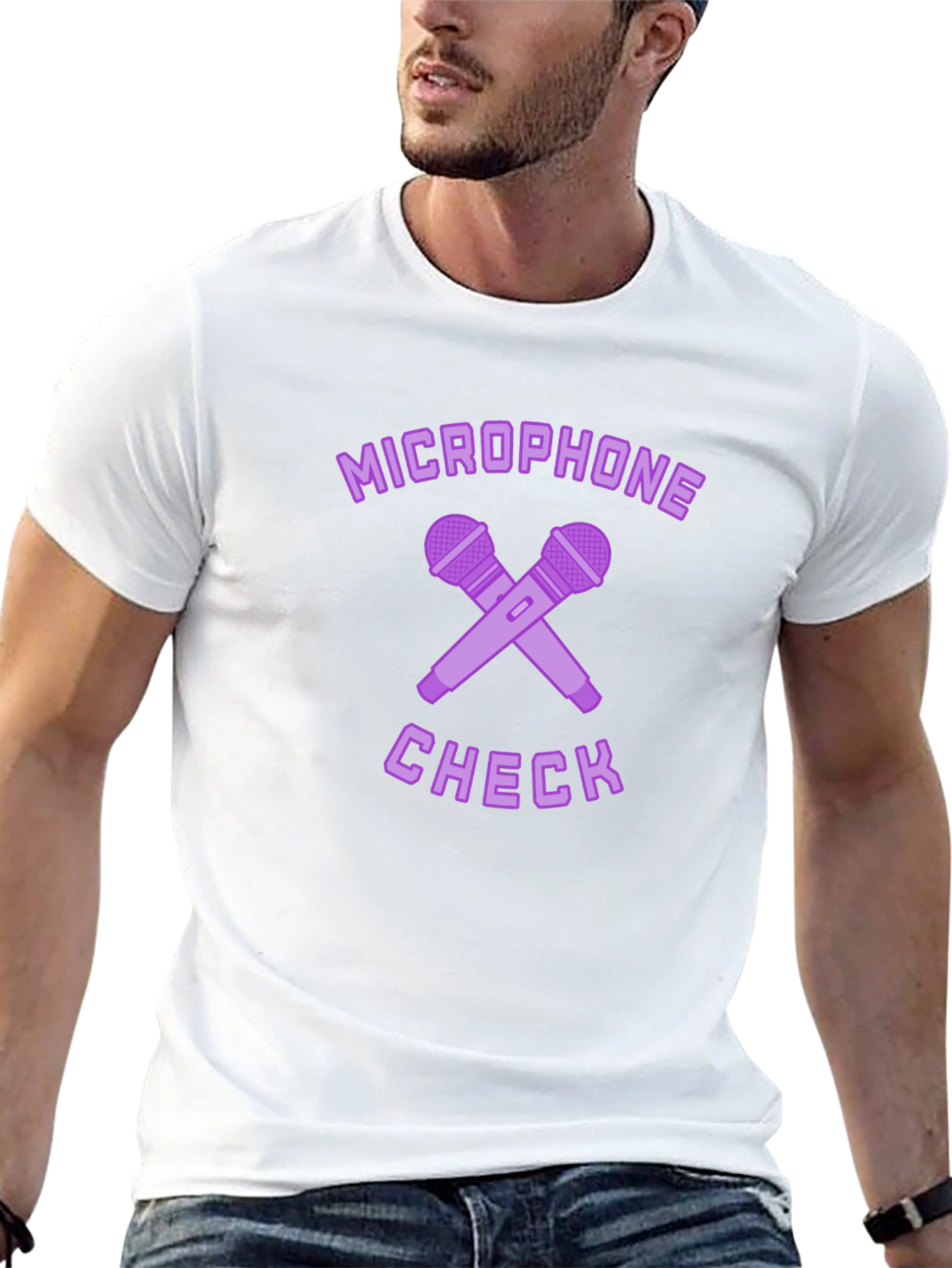 Microphone Check Graphic T-Shirt