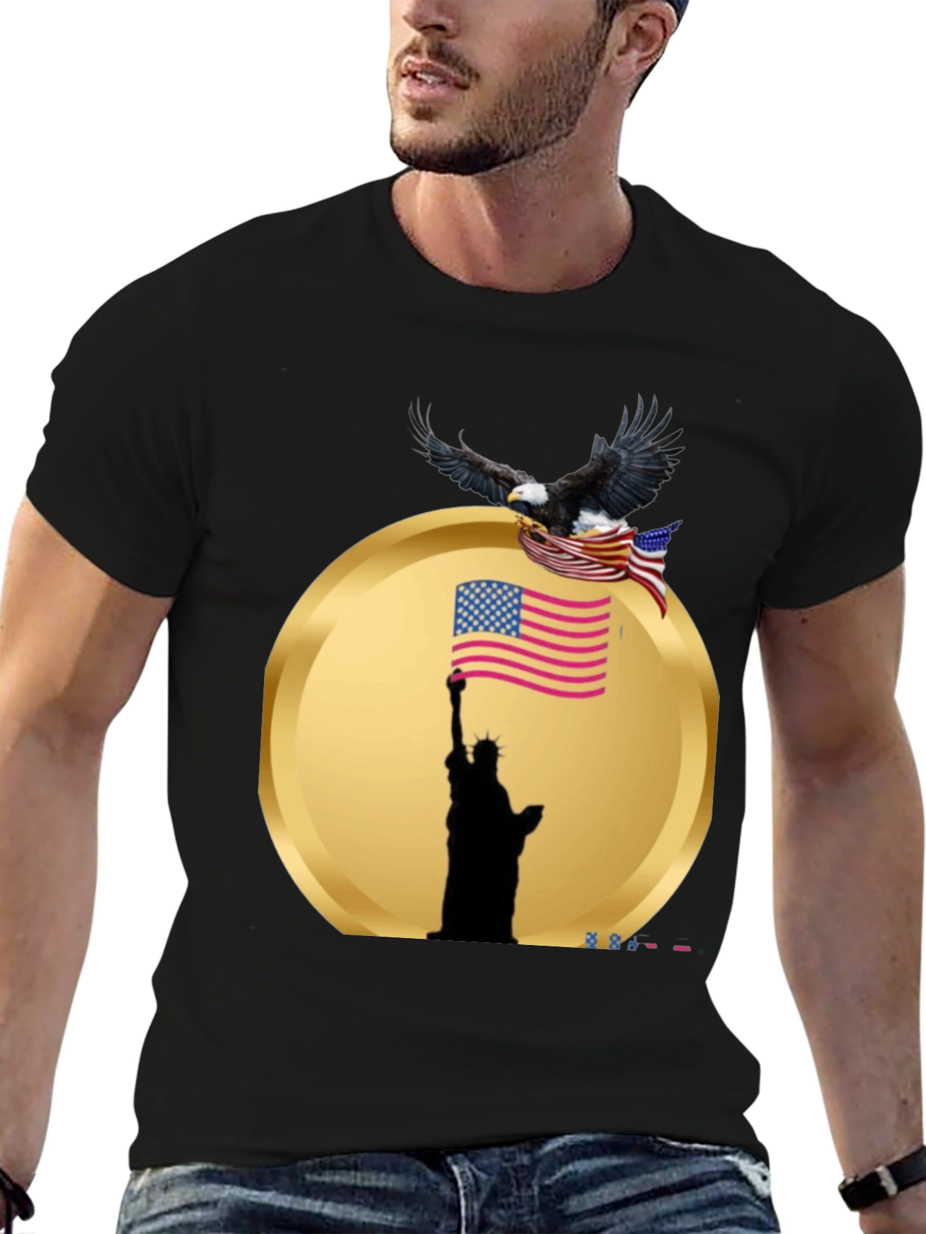 American Pride Black T-Shirt - Liberty & Eagle