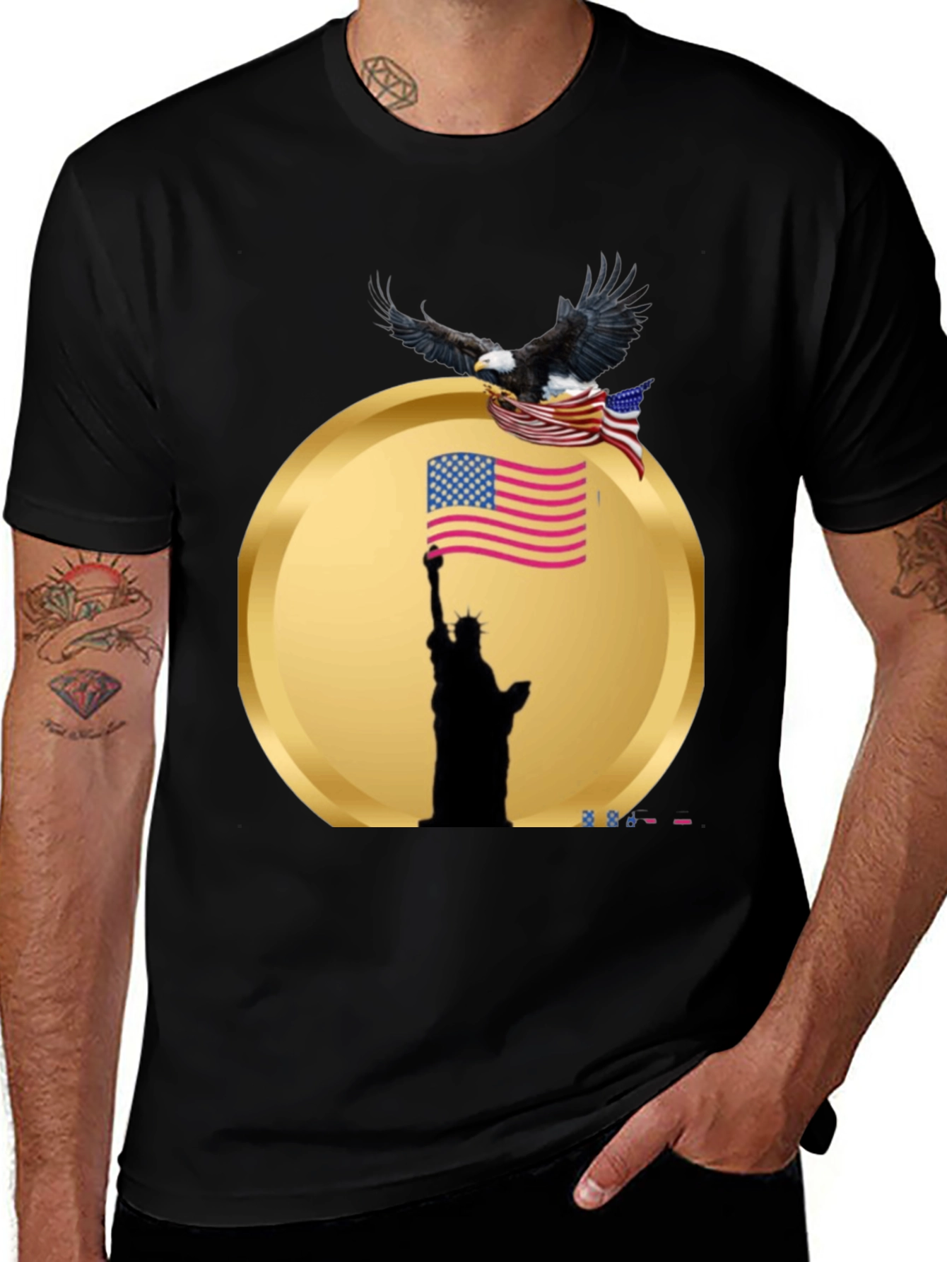 American Pride Black T-Shirt - Liberty & Eagle