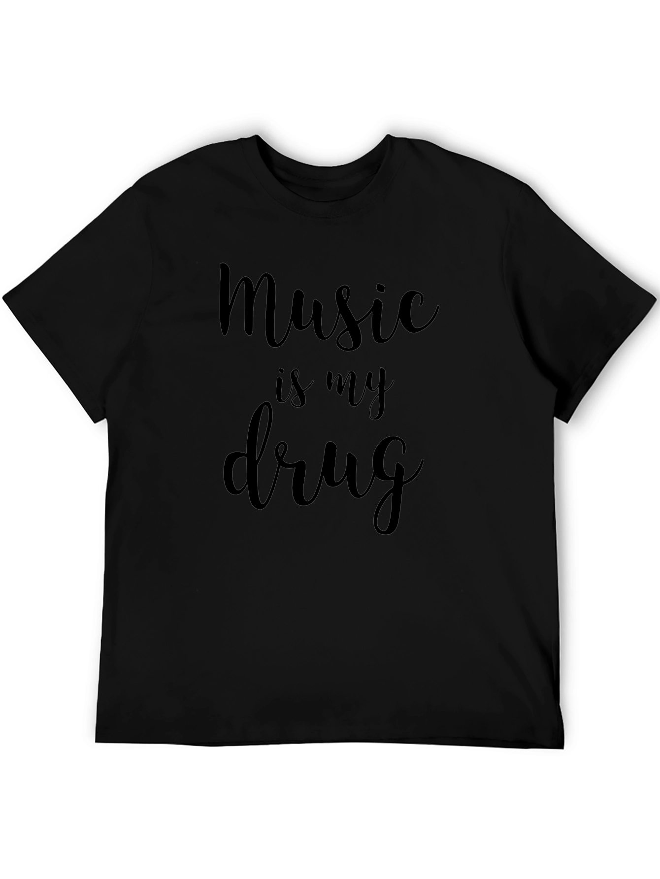 Music is My Drug Graphic Tee - Black