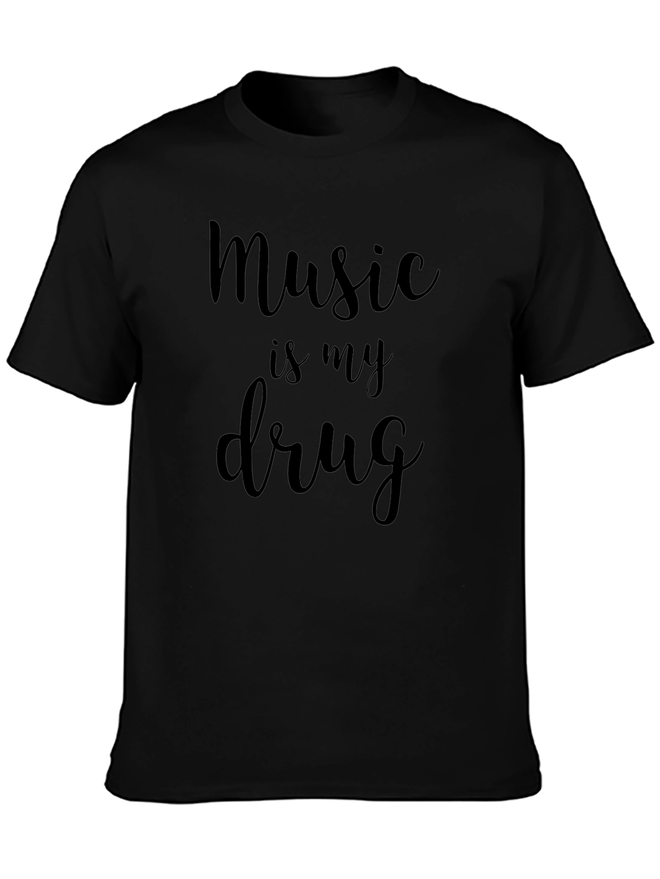Music is My Drug Graphic Tee - Black