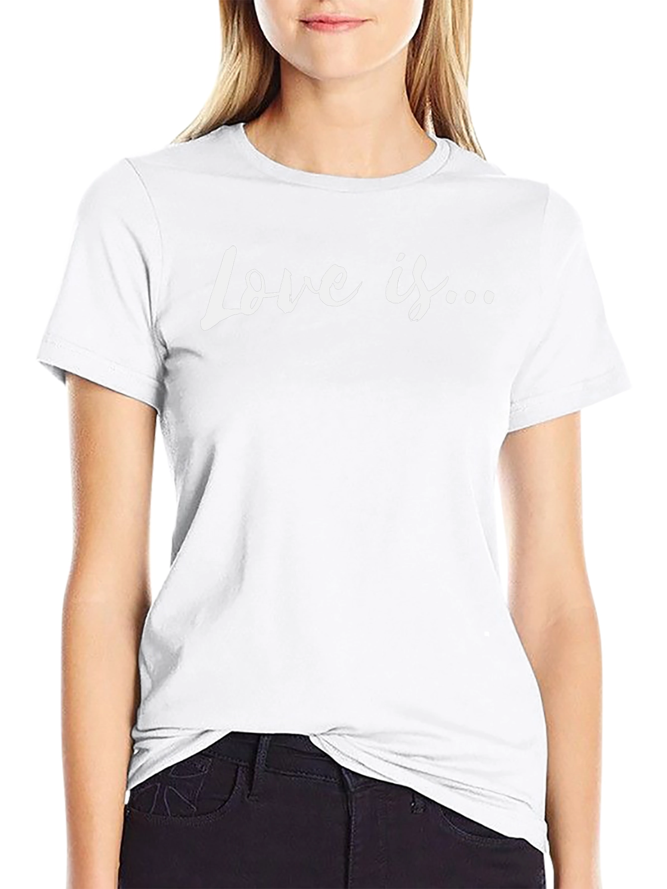 Love Is... Graphic Tee - Stylish Crew Neck T-Shirt