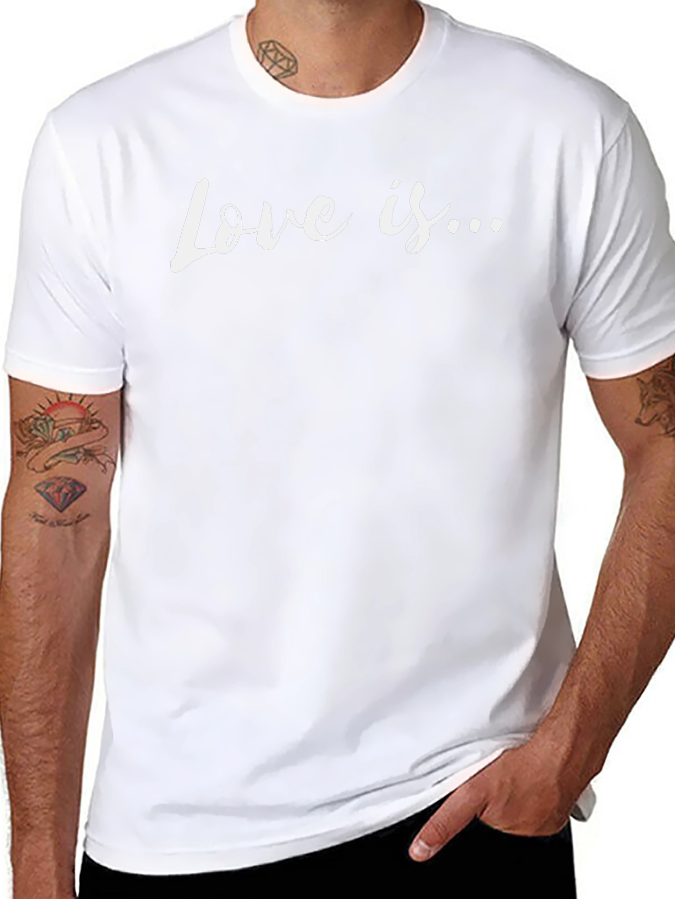 Love Is... Graphic Tee - Stylish Crew Neck T-Shirt