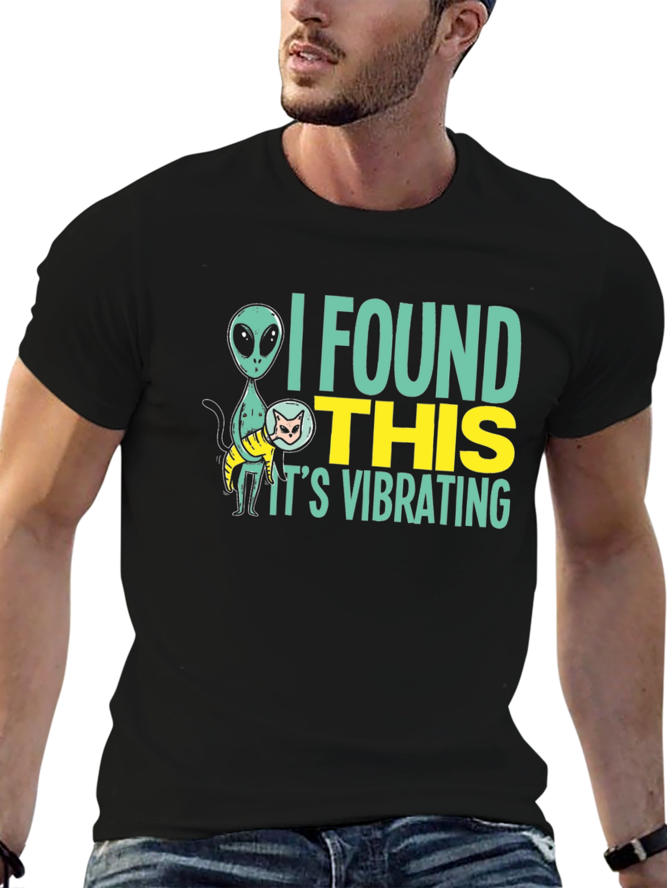 Alien Cat Vibrating T-Shirt