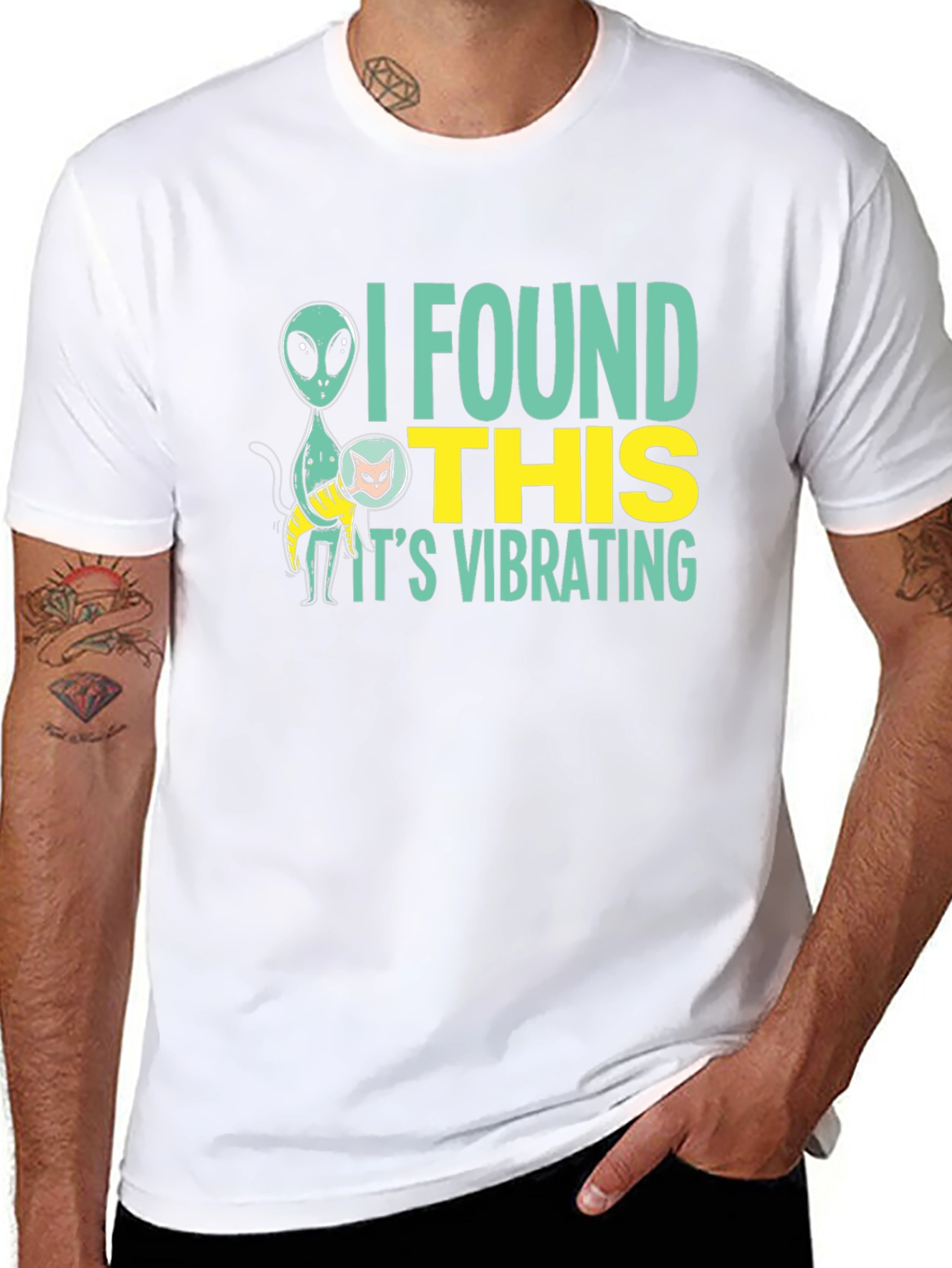 Alien Cat Vibrating T-Shirt