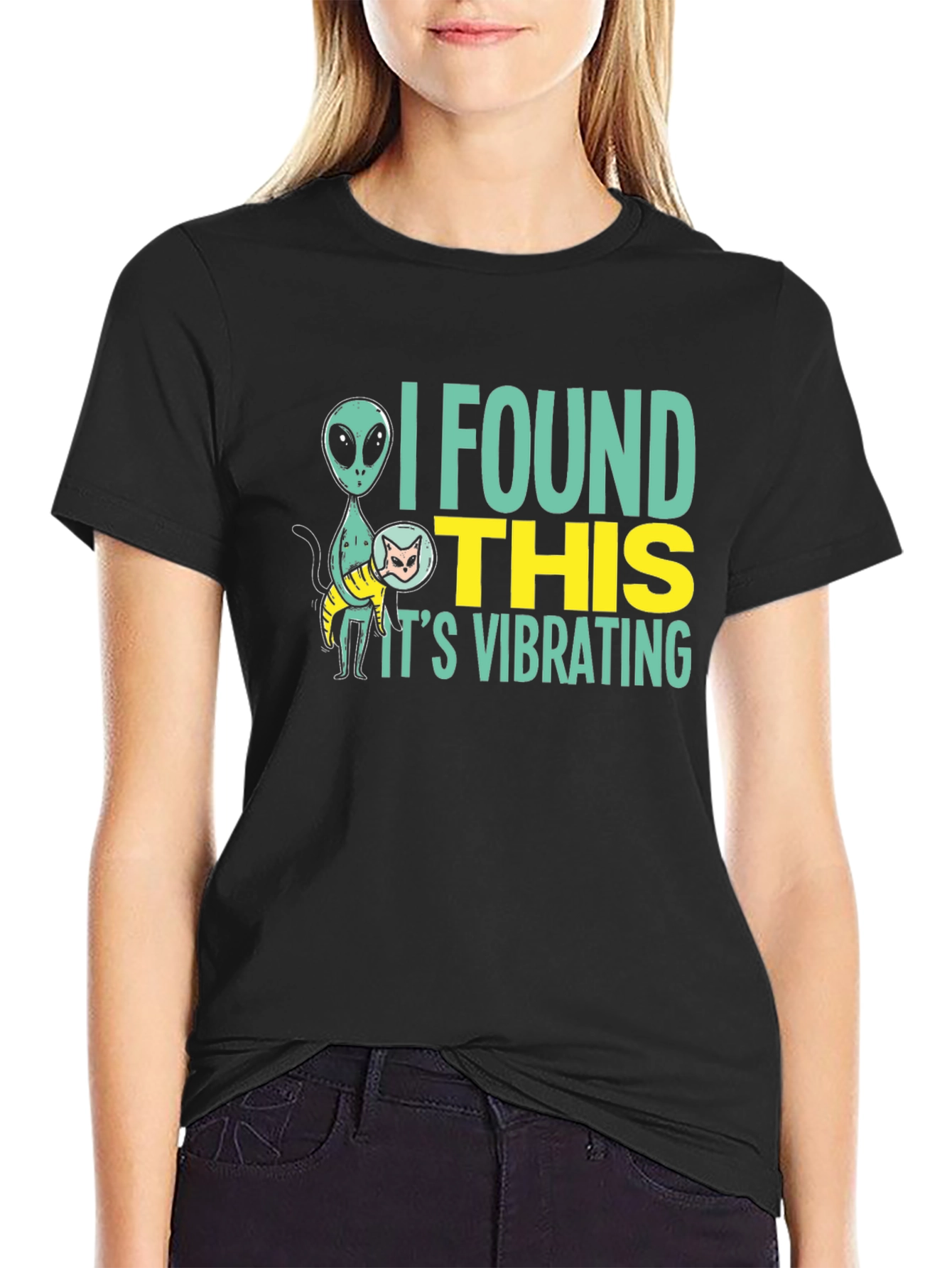 Alien Cat Vibrating T-Shirt