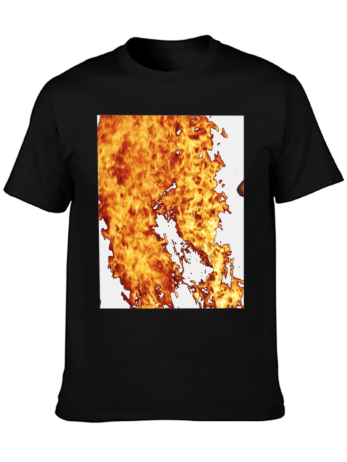 Flaming Hot Graphic Tee - Black Cotton Blend