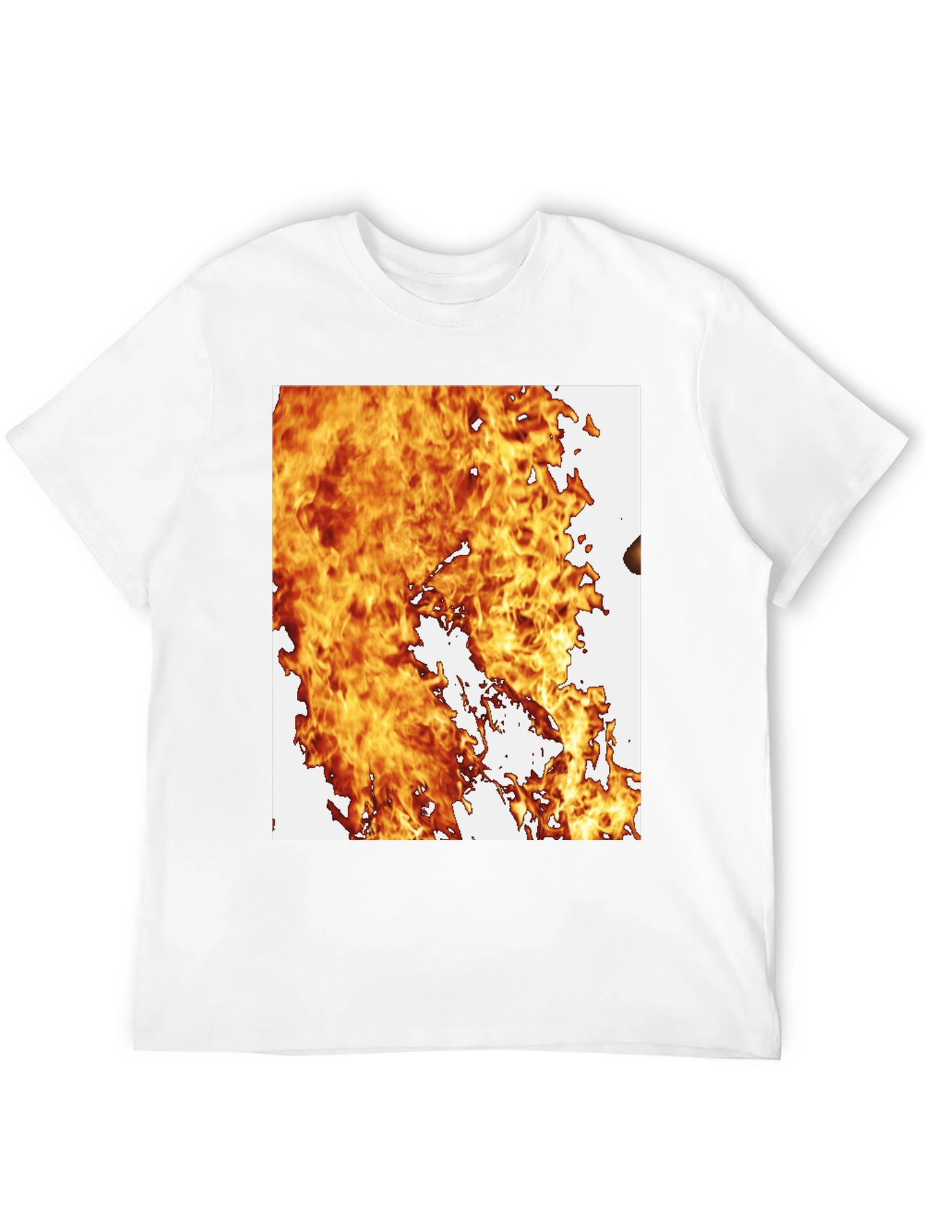 Flaming Hot Graphic Tee - Black Cotton Blend