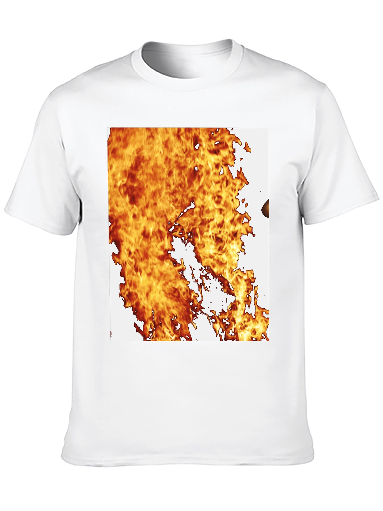 Flaming Hot Graphic Tee - Black Cotton Blend