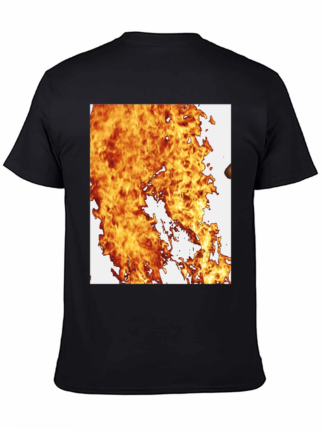 Flaming Hot Graphic Tee - Black Cotton Blend