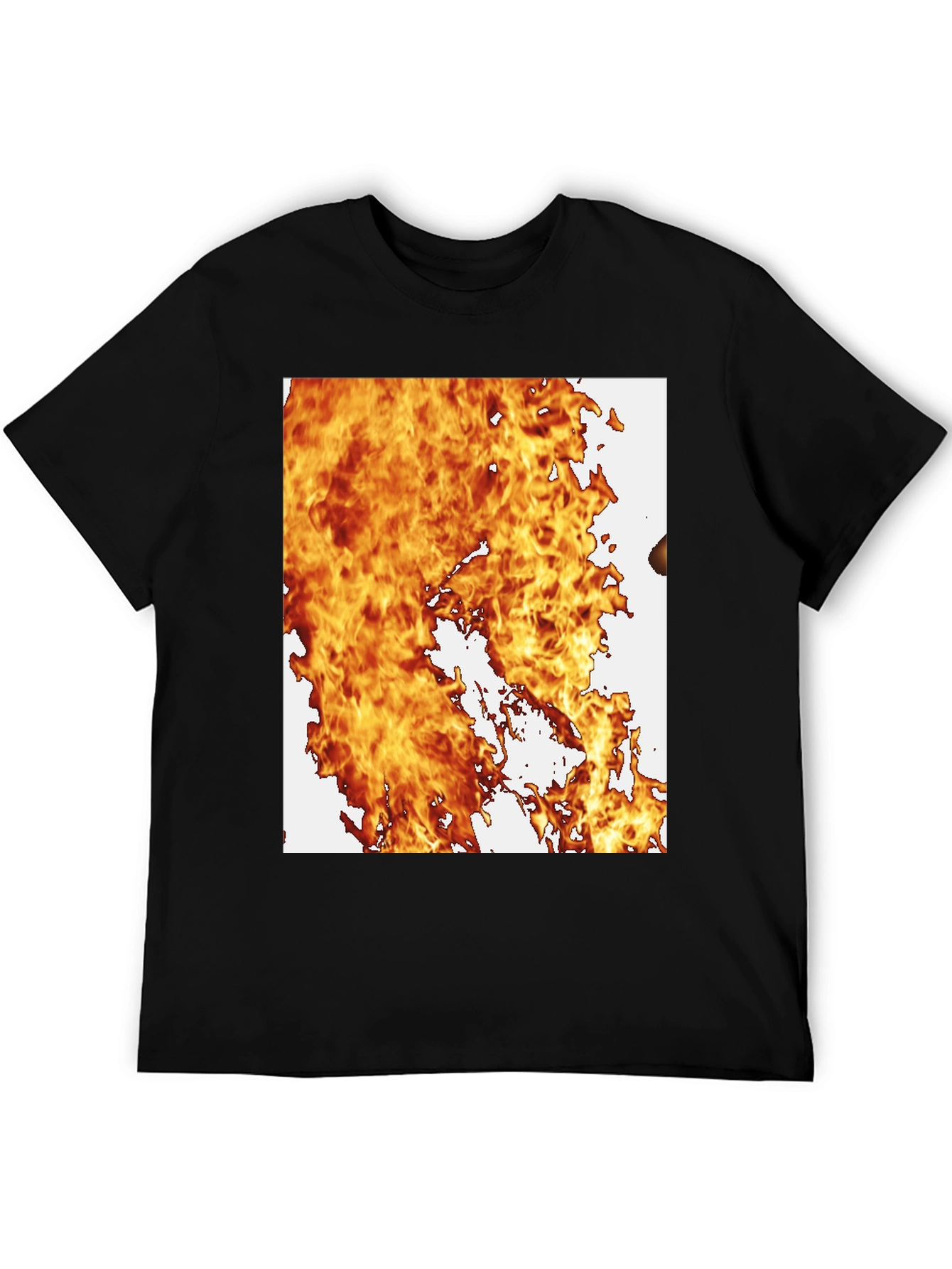 Flaming Hot Graphic Tee - Black Cotton Blend
