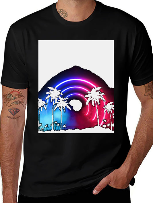 Neon Palm Tree Graphic Tee