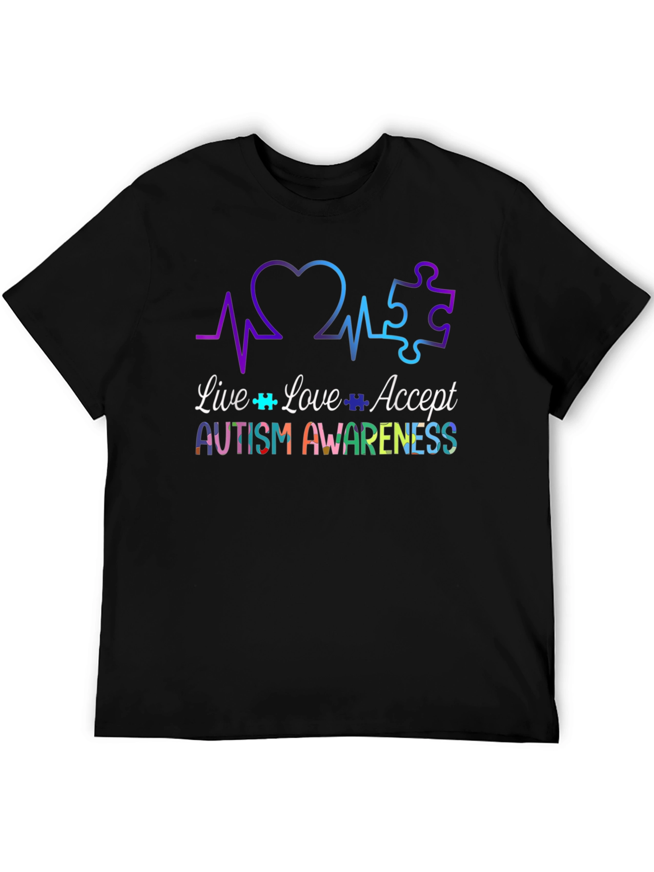 Autism Awareness Tee - Live Love Accept