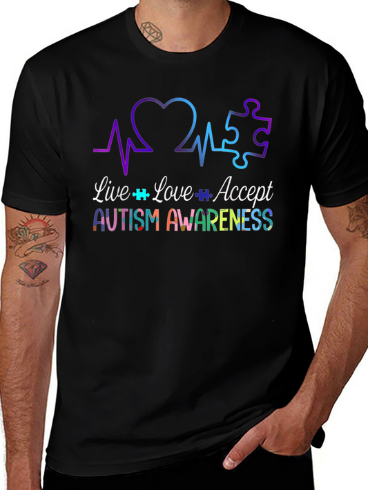 Autism Awareness Tee - Live Love Accept
