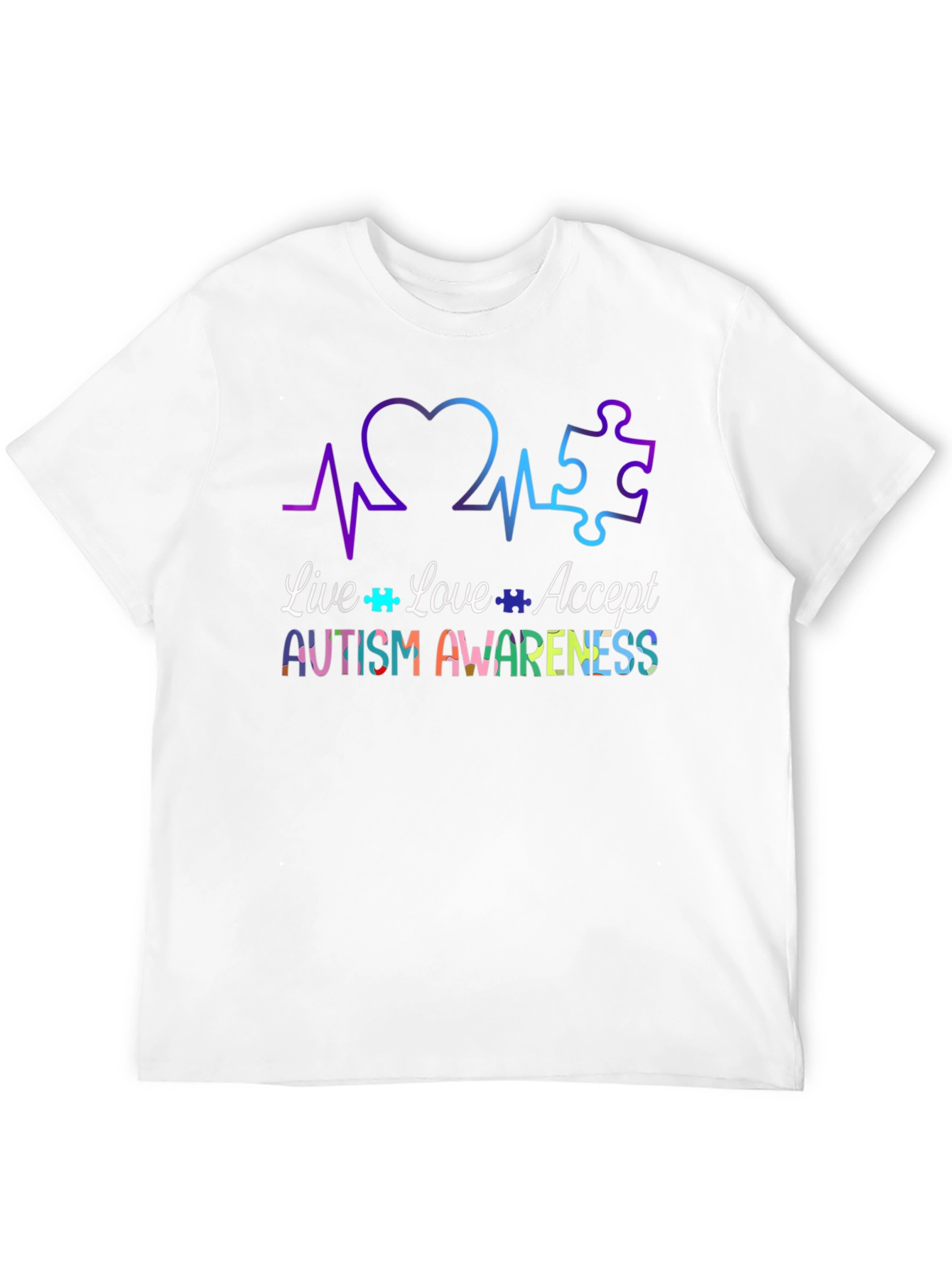 Autism Awareness Tee - Live Love Accept