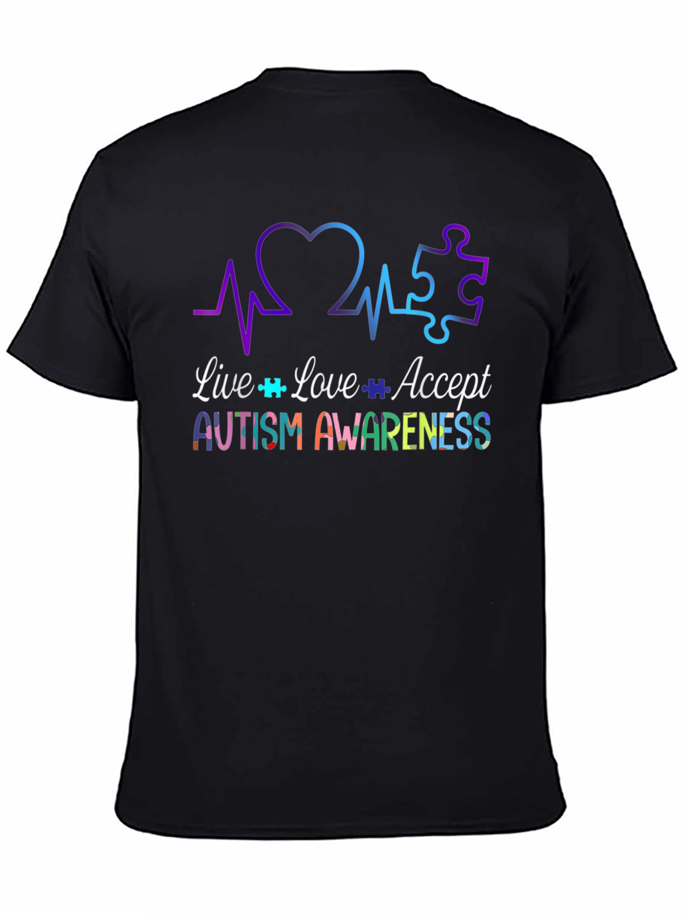 Autism Awareness Tee - Live Love Accept