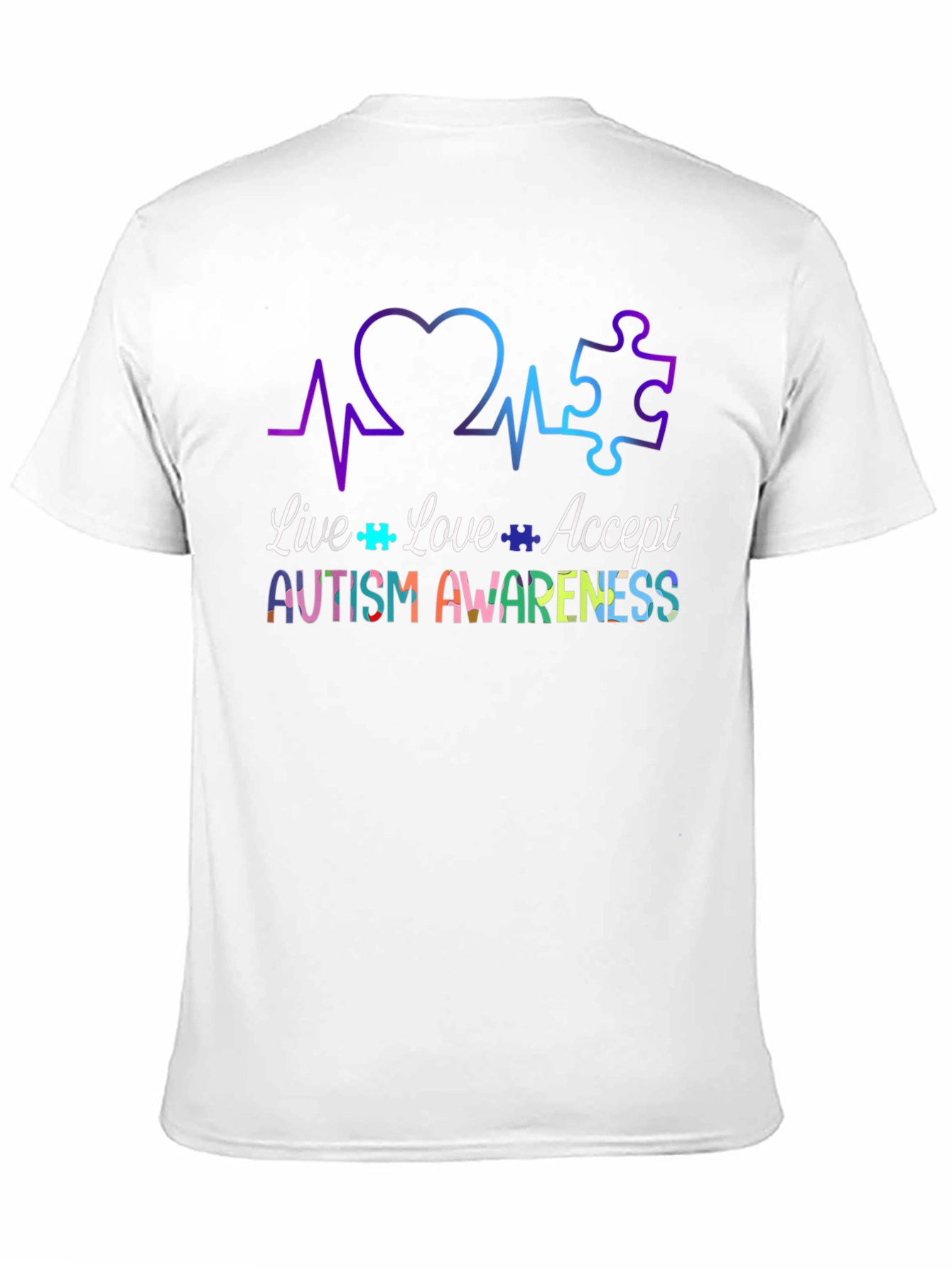Autism Awareness Tee - Live Love Accept