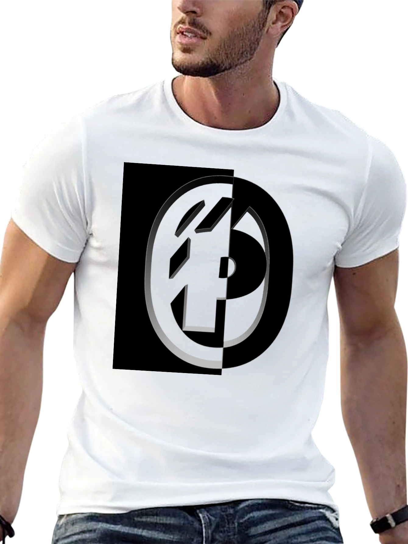 Modern Graphic Black T-Shirt