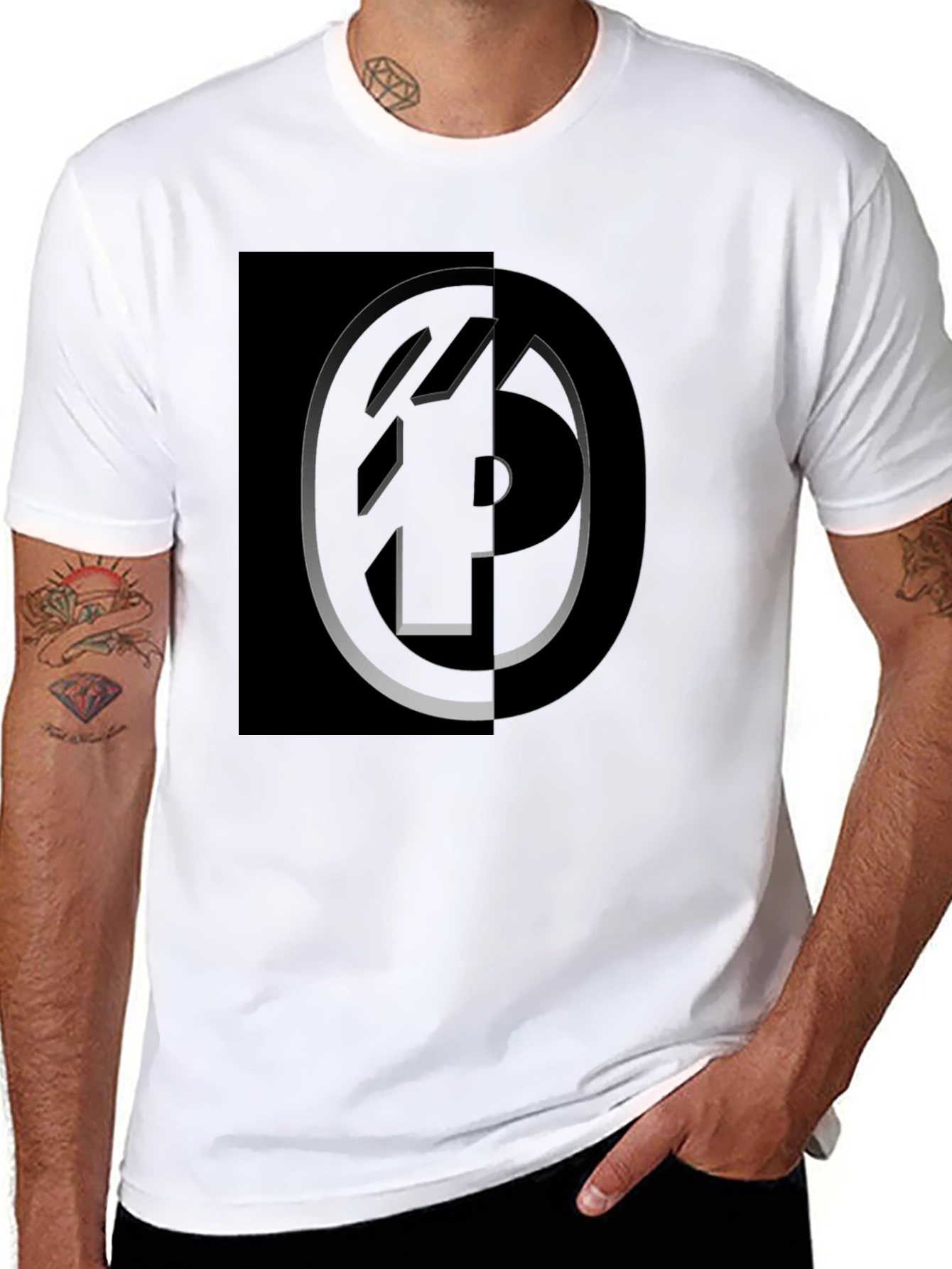 Modern Graphic Black T-Shirt