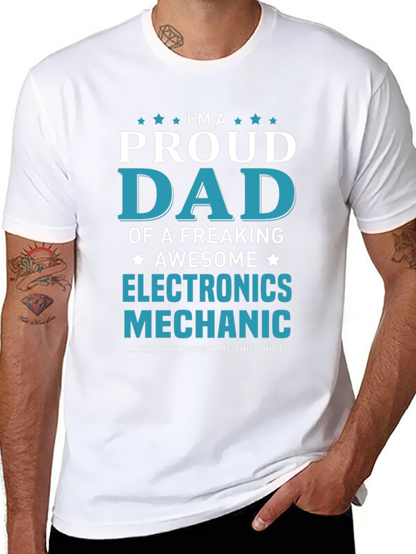 Proud Dad Electronics Mechanic T-Shirt