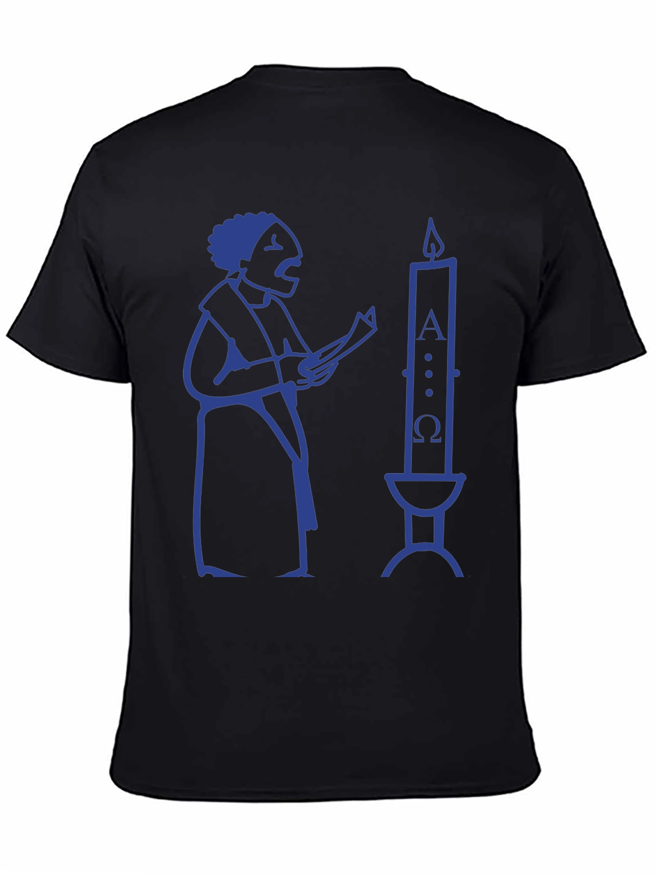 Singing Man & Candle Black T-Shirt