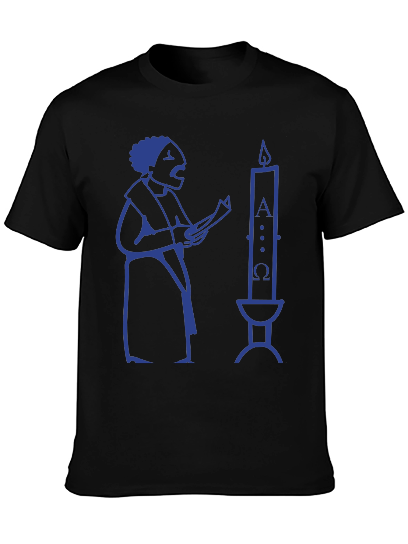 Singing Man & Candle Black T-Shirt