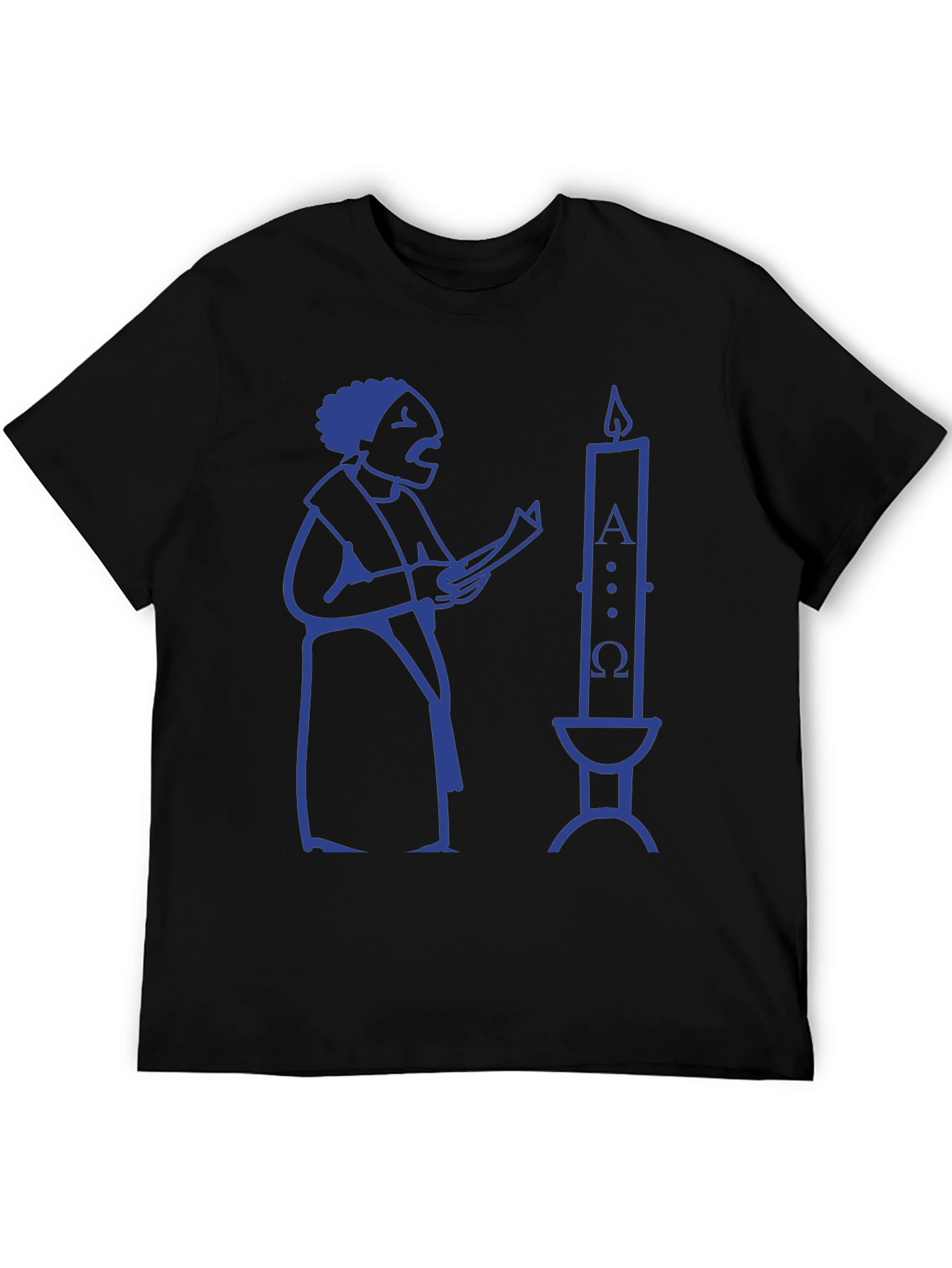 Singing Man & Candle Black T-Shirt