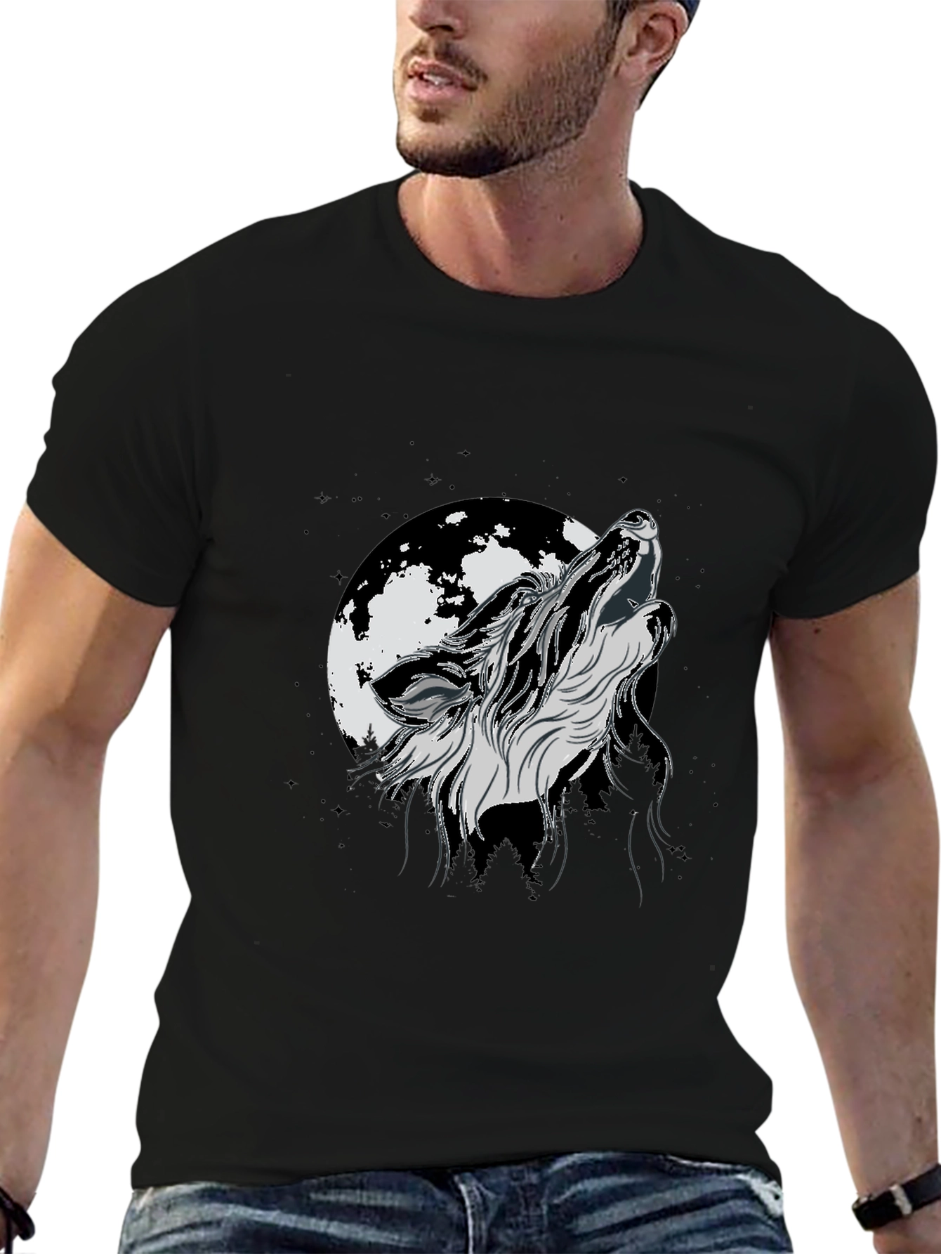Wolf Howling Moon T-Shirt