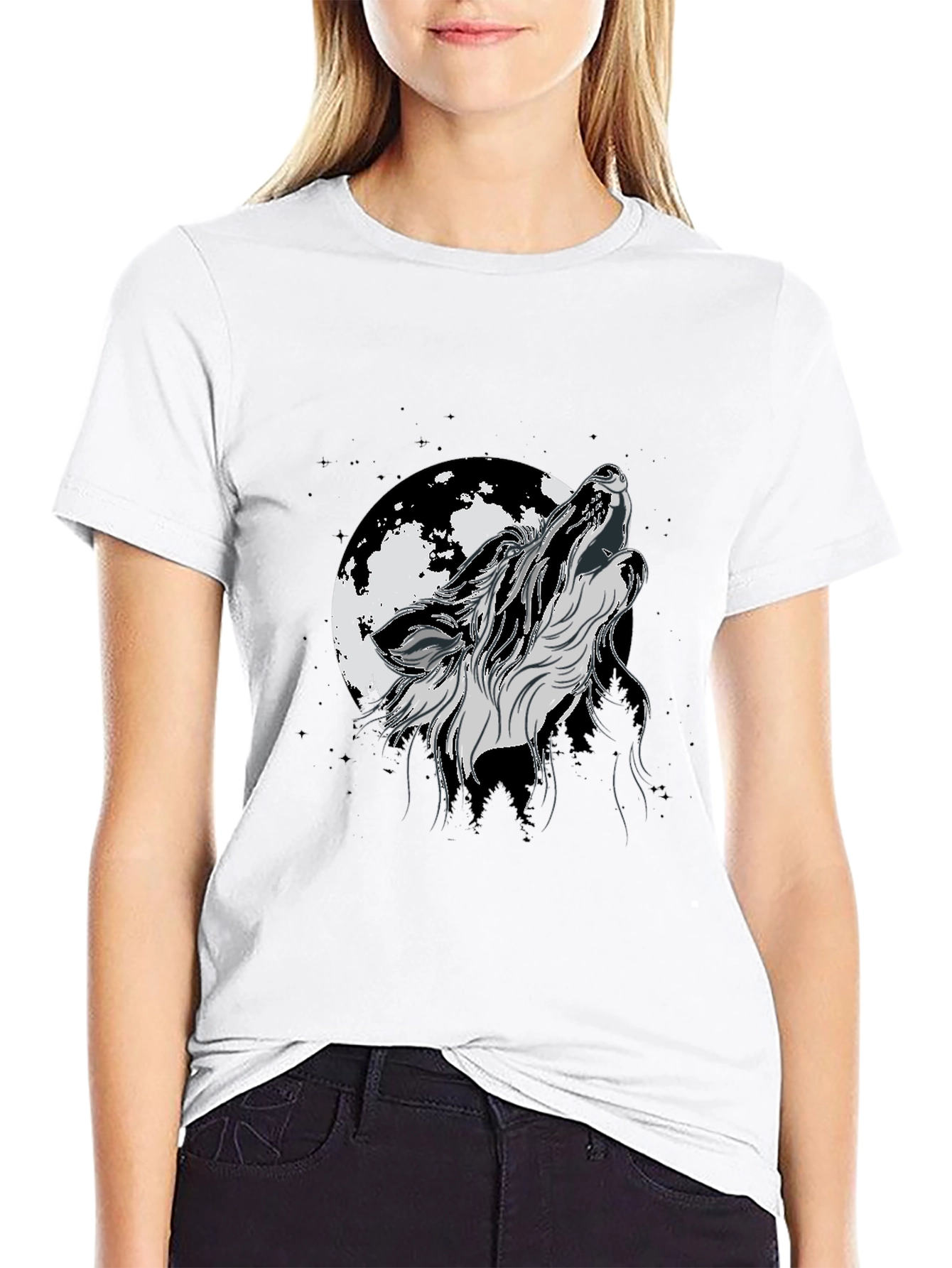 Wolf Howling Moon T-Shirt