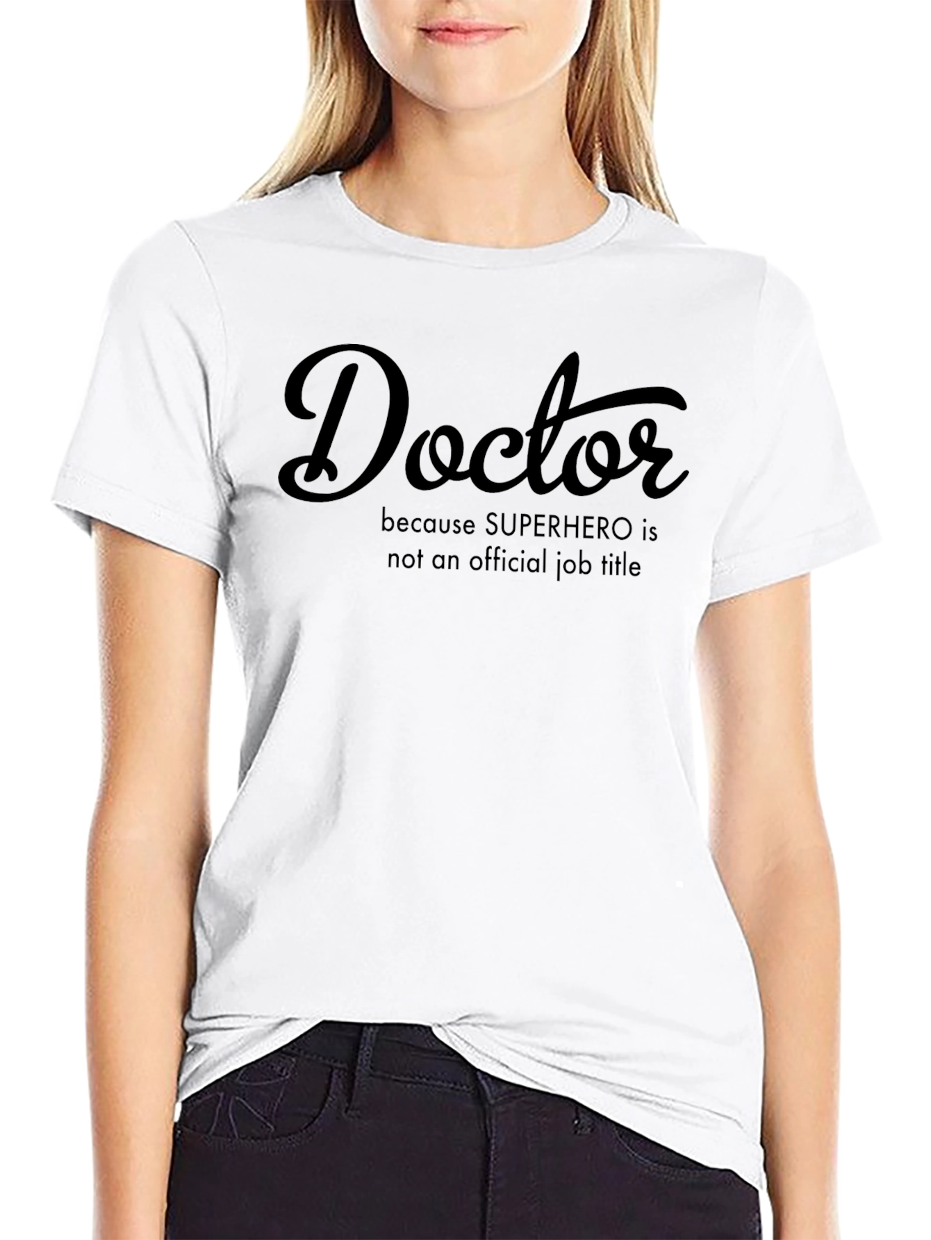 Doctor Superhero Job Title T-Shirt