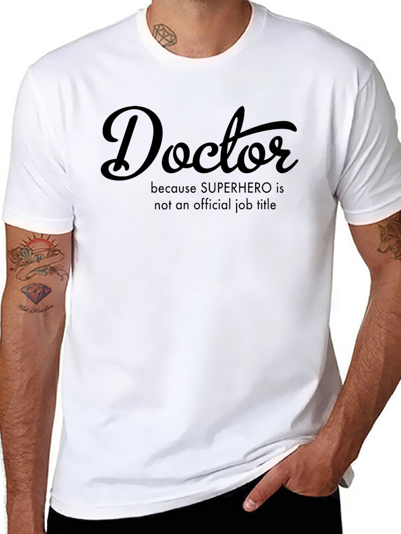 Doctor Superhero Job Title T-Shirt