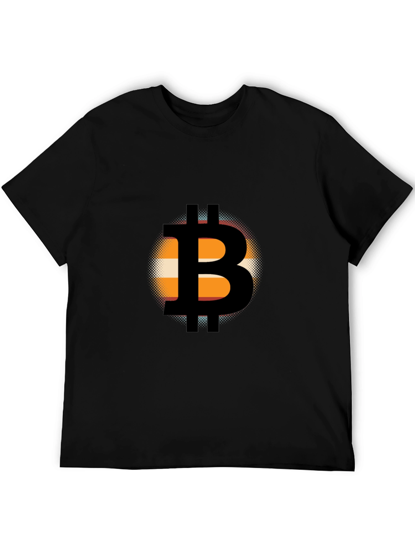 Bitcoin Black T-Shirt Graphic Tee Cryptocurrency