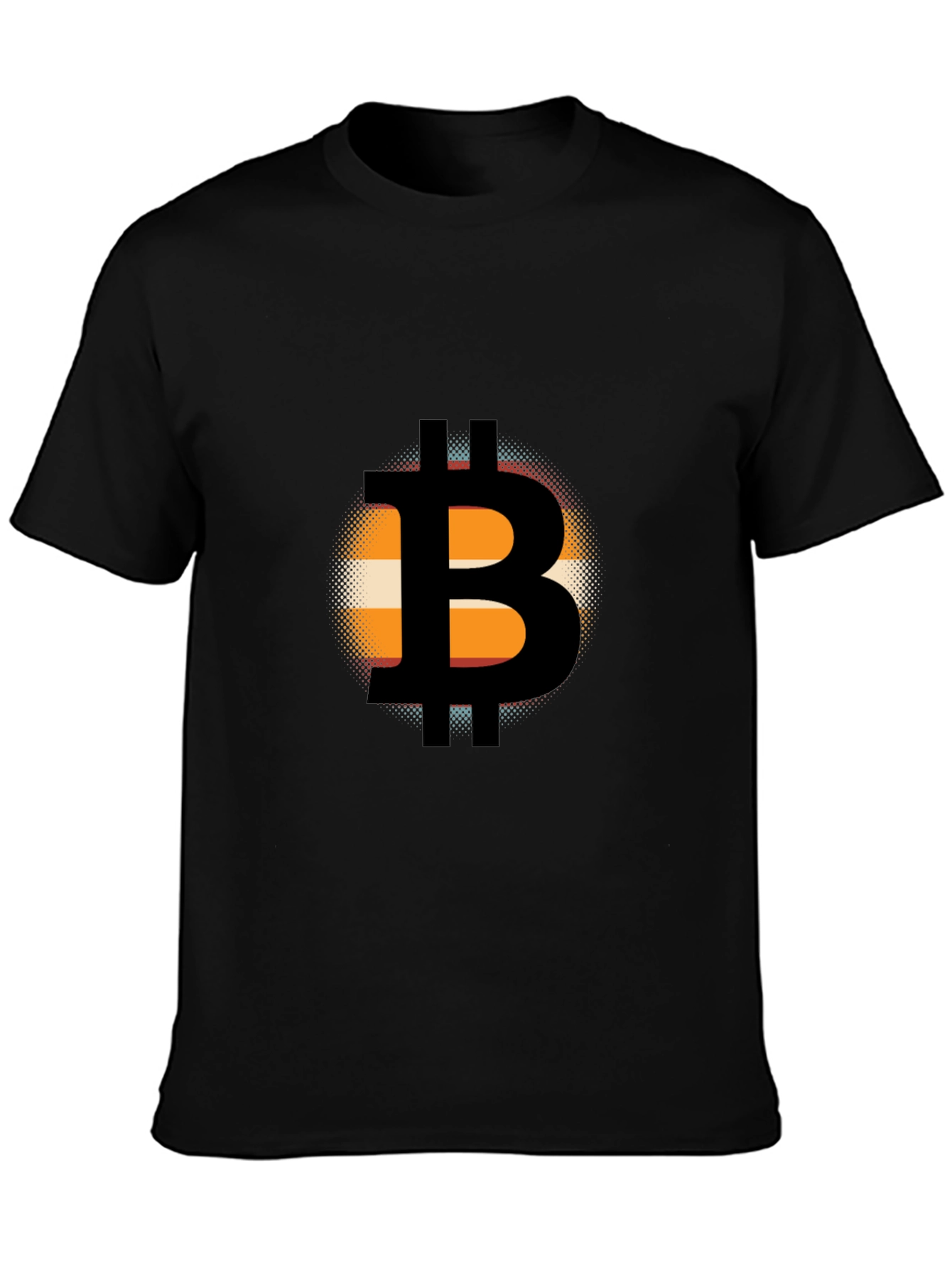 Bitcoin Black T-Shirt Graphic Tee Cryptocurrency